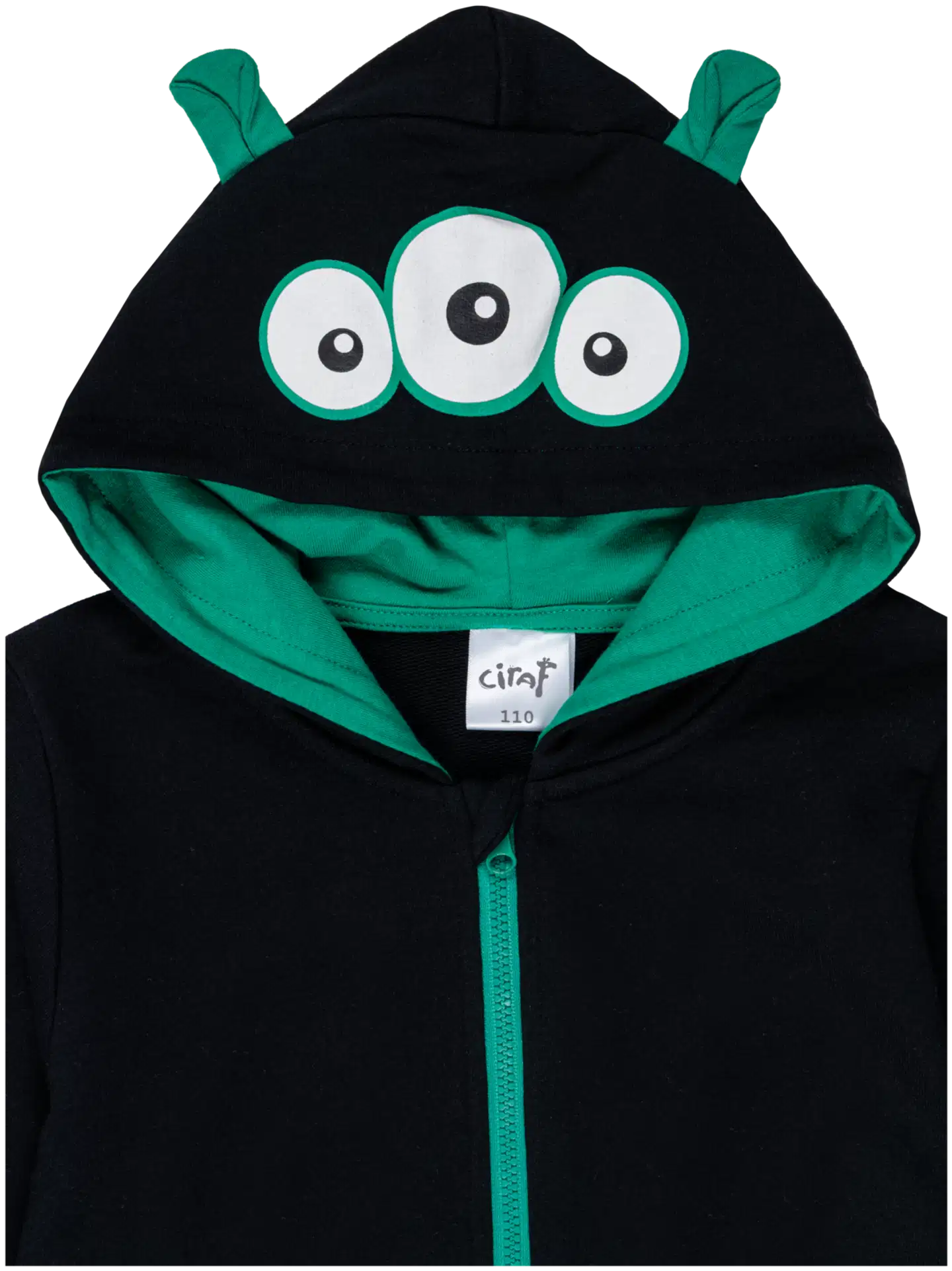Ciraf lasten collegehuppari monster 25PC263303 - black - 2