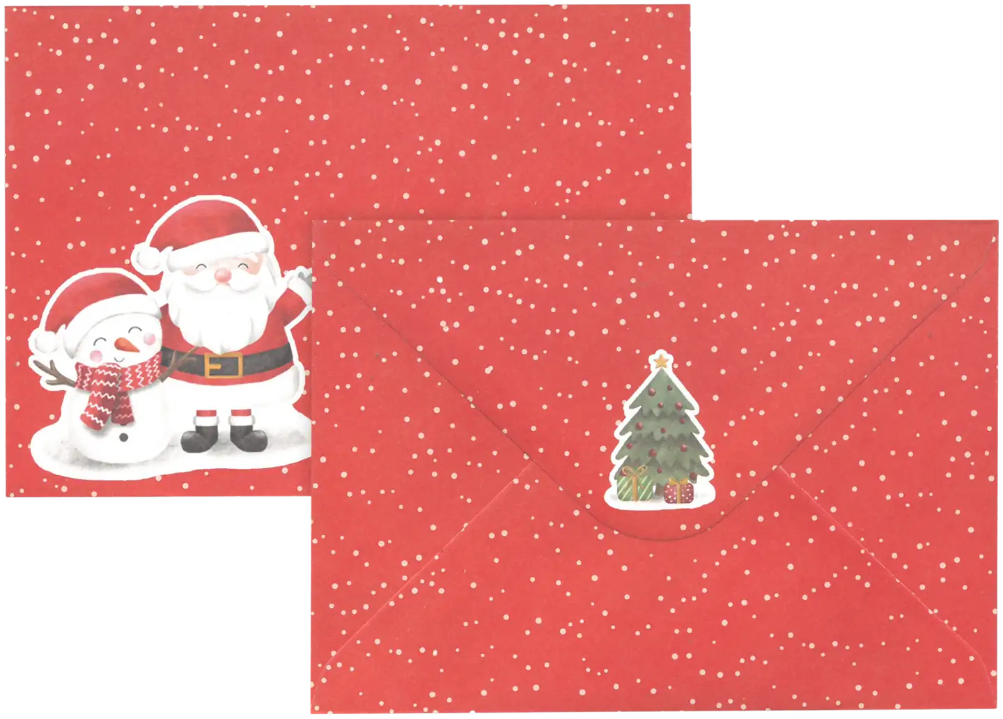 J.K. Primeco Kirjekuori C6 Iloiset jouluhahmot punainen 10kpl