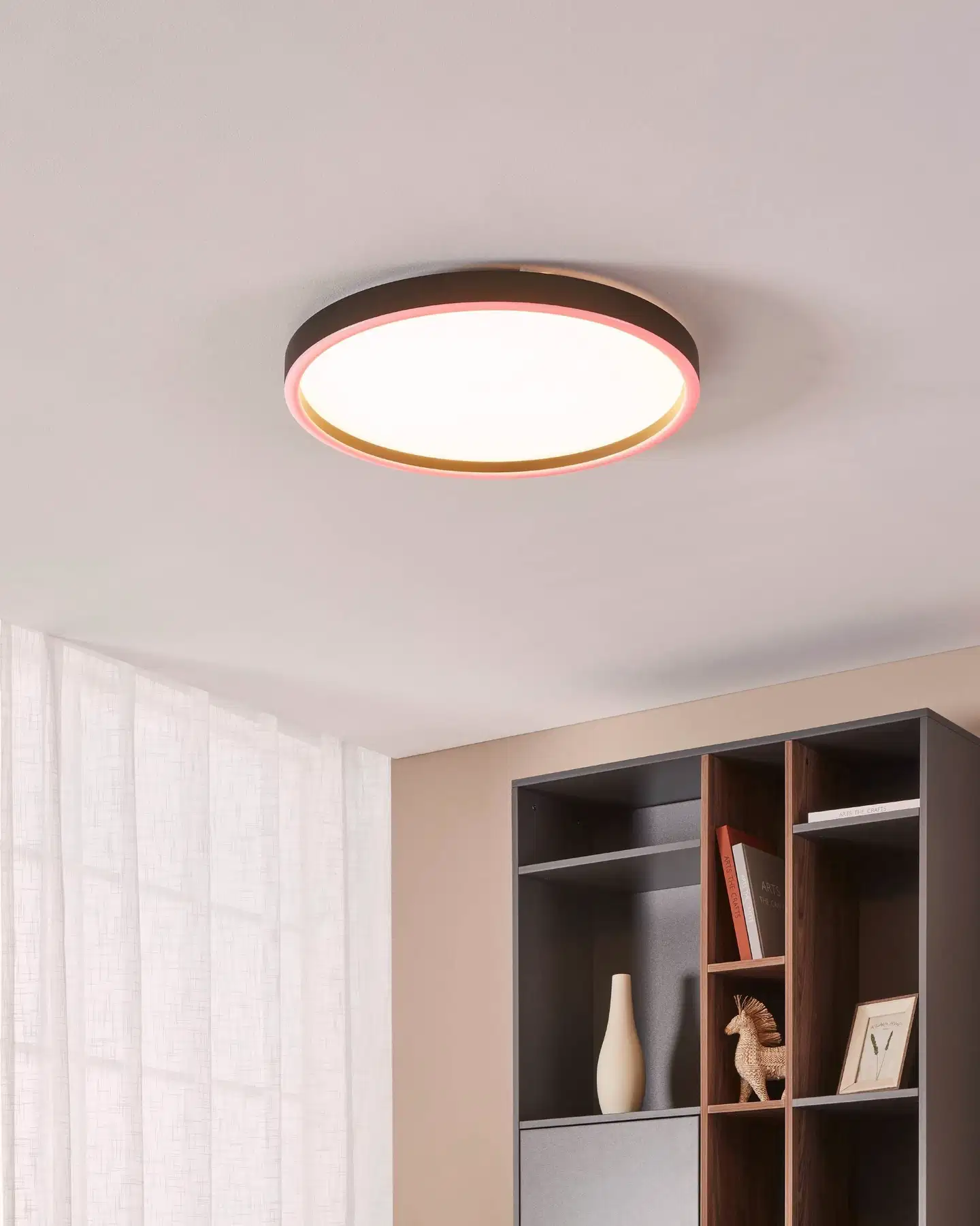 EGLO Plafondi connect.z Montemorelos-z led 34,5W Ø57cm musta/valkoinen, kristalliefekti - 9