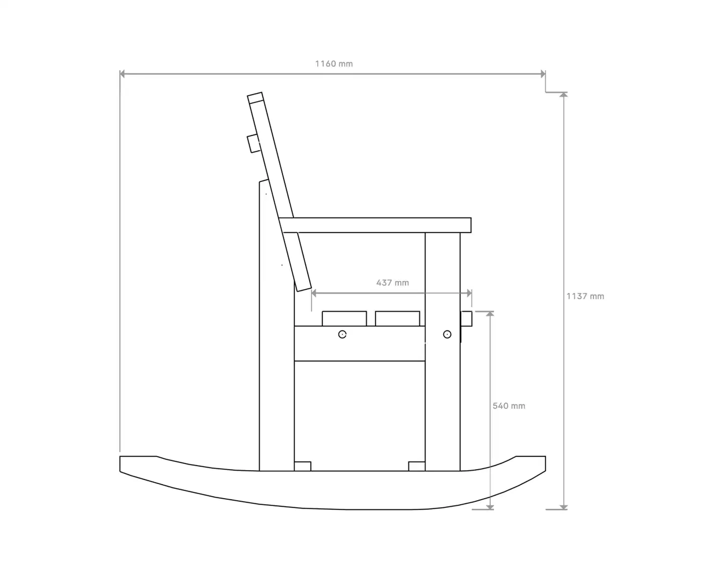 Miljöörakennus jämäkkä kahden istuttava seniorikeinupenkki grafiitin harmaa 116 x 131 x 113 cm - 2