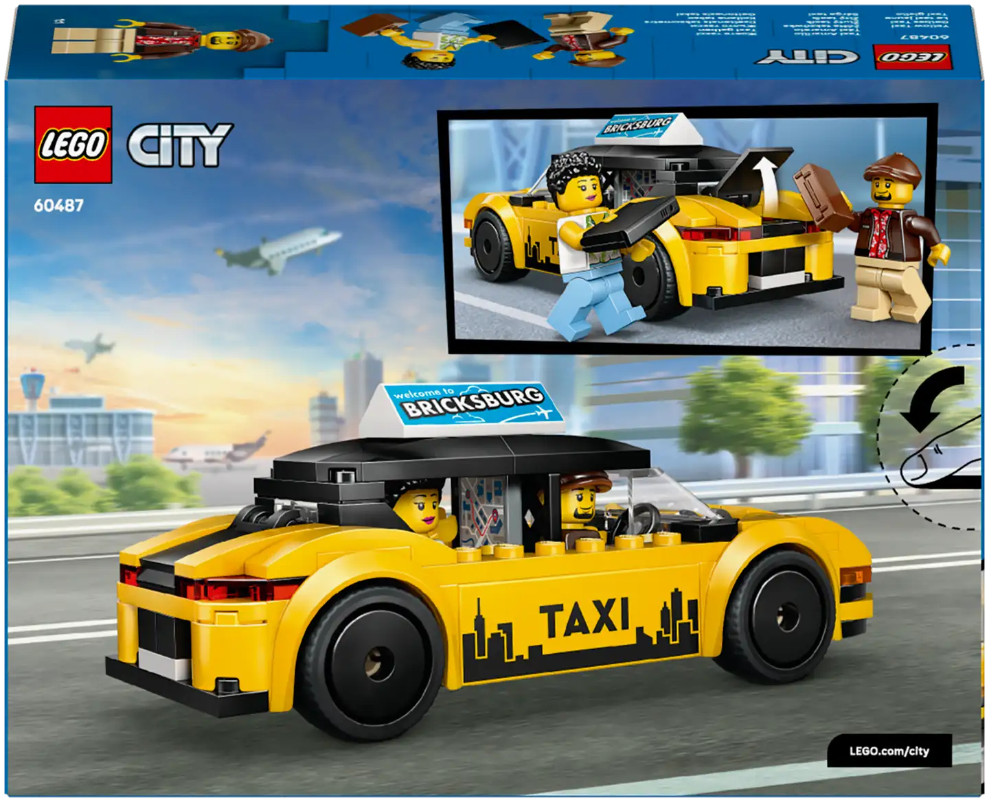 LEGO® City Great Vehicles 60487 Keltainen taksi - 8