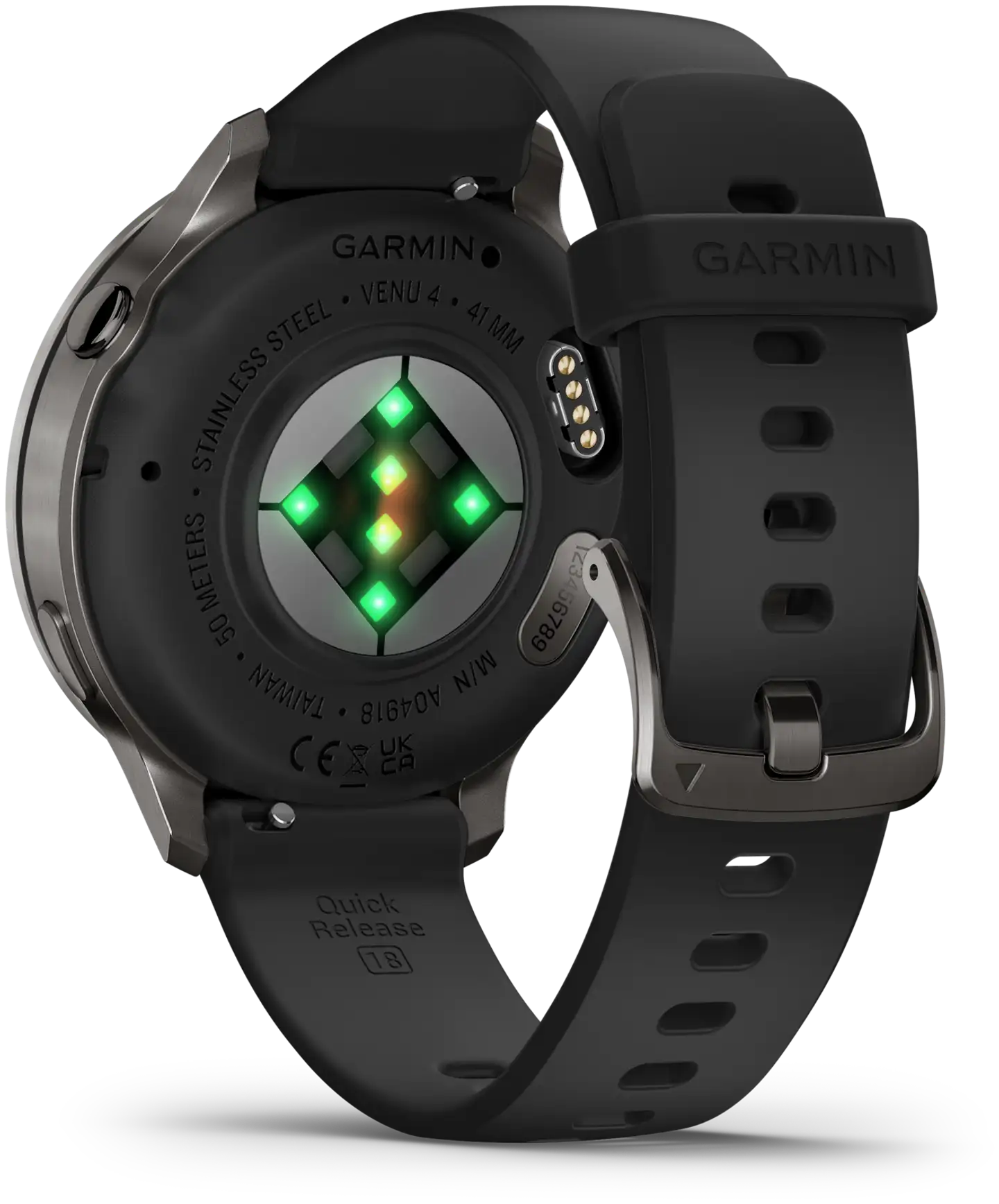 Garmin älykello Venu 4 – 41 mm, harmaa, musta silikoniranneke - 8