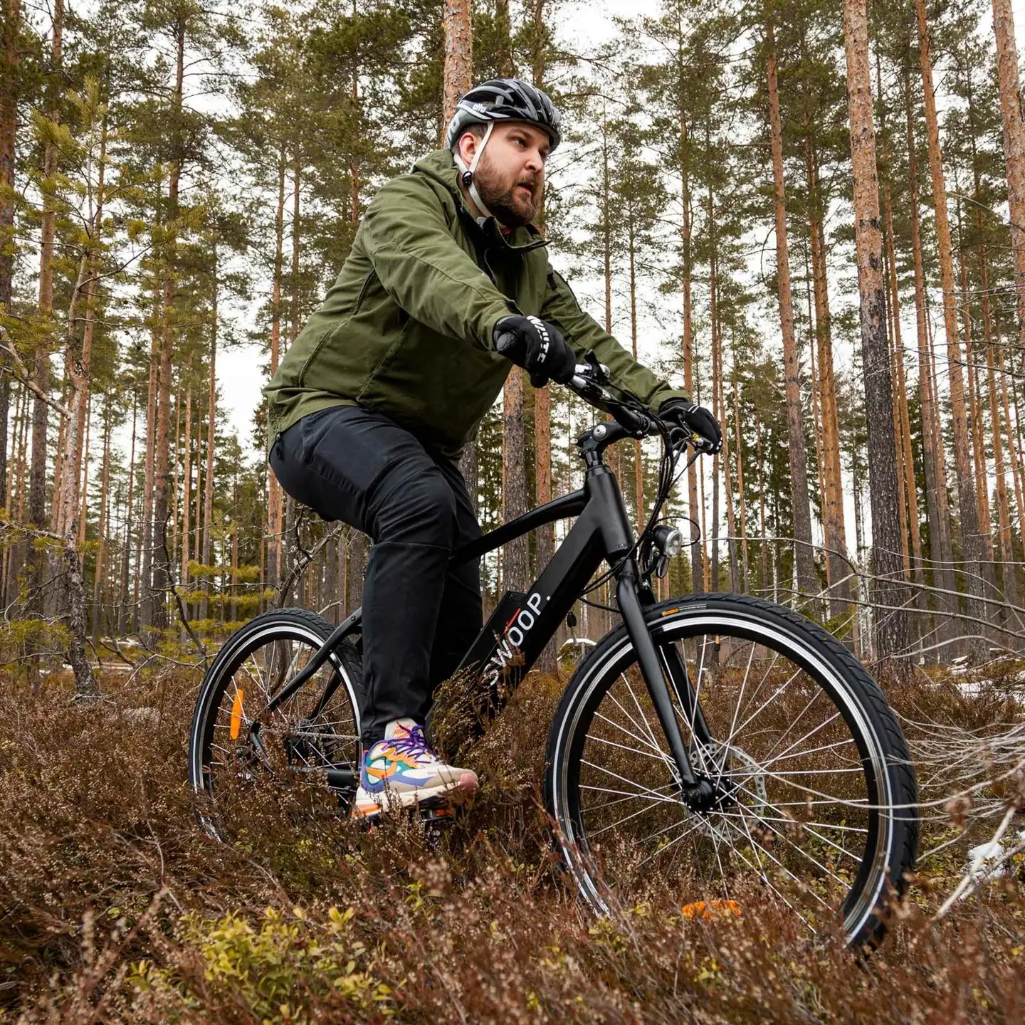 Swoop sähkömaastopyörä MTB 26" 7-vaihdetta musta - 10