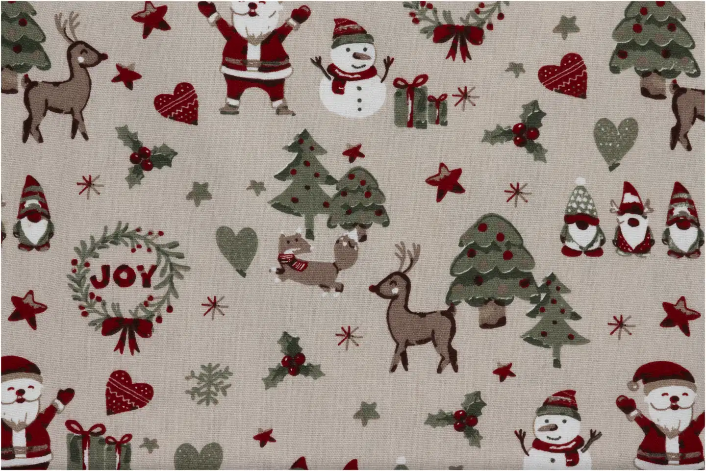 House sisustustyynynpäällinen Christmas Santa 50x50 cm harmaa/vihreä/punainen/valkoinen - 3