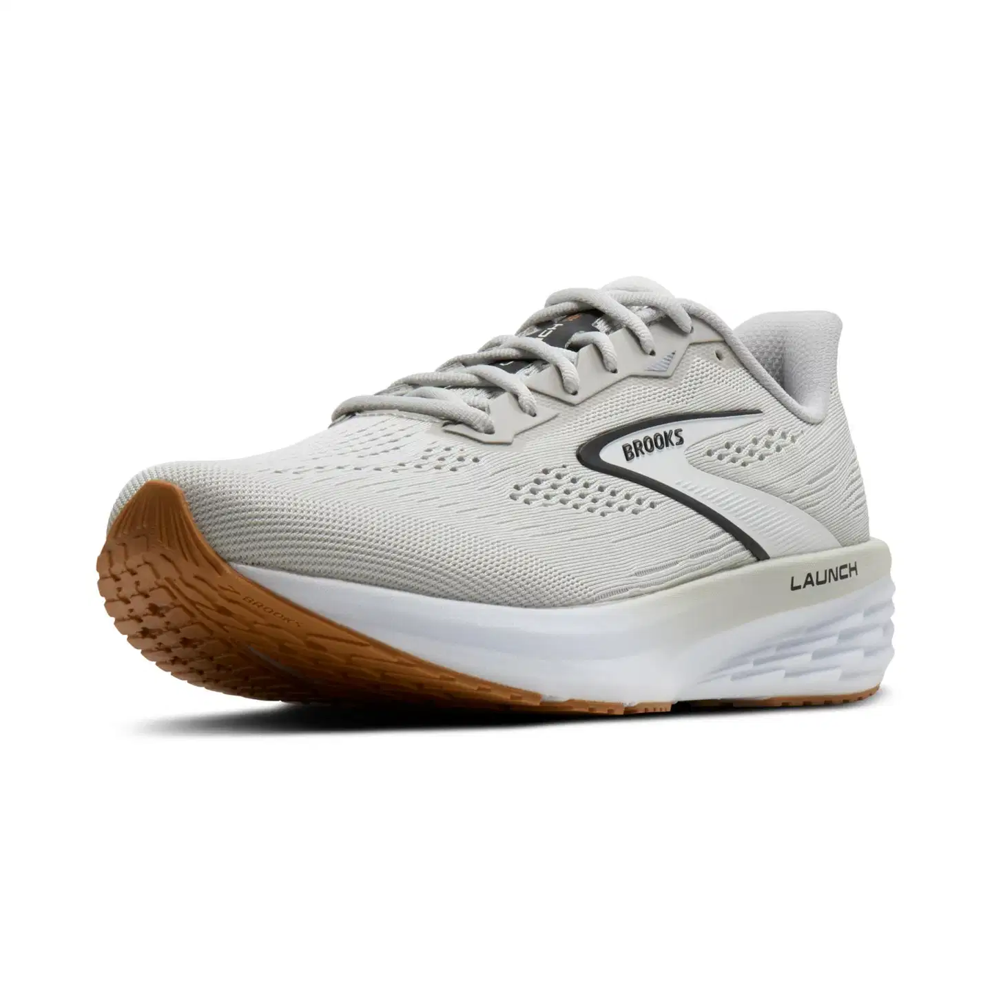Brooks miesten juoksukengät Launch 12 - Oyster/White/Phantom - 8