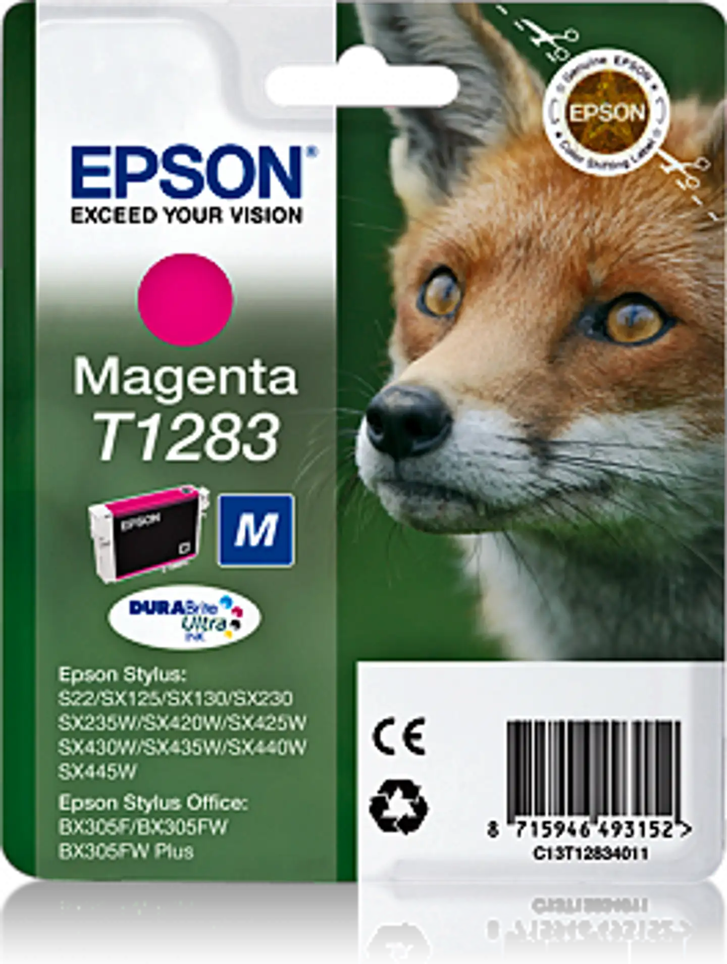 Epson T1283 mustepatruuna punainen