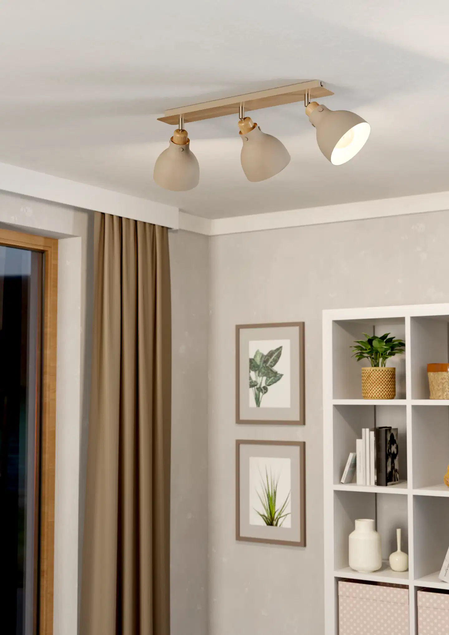 EGLO Kattovalaisin 3-os Arrecife hiekka/puu - 8