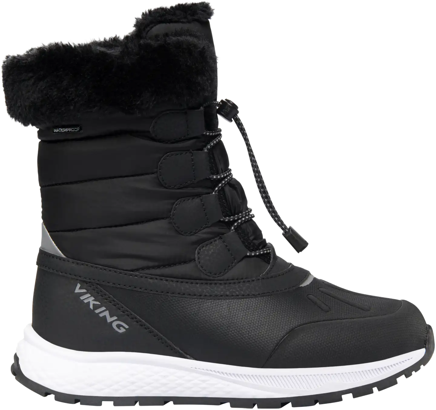 Viking lasten WP talvijalkine 3-93610 Equip Warm Zip - Black/Granite