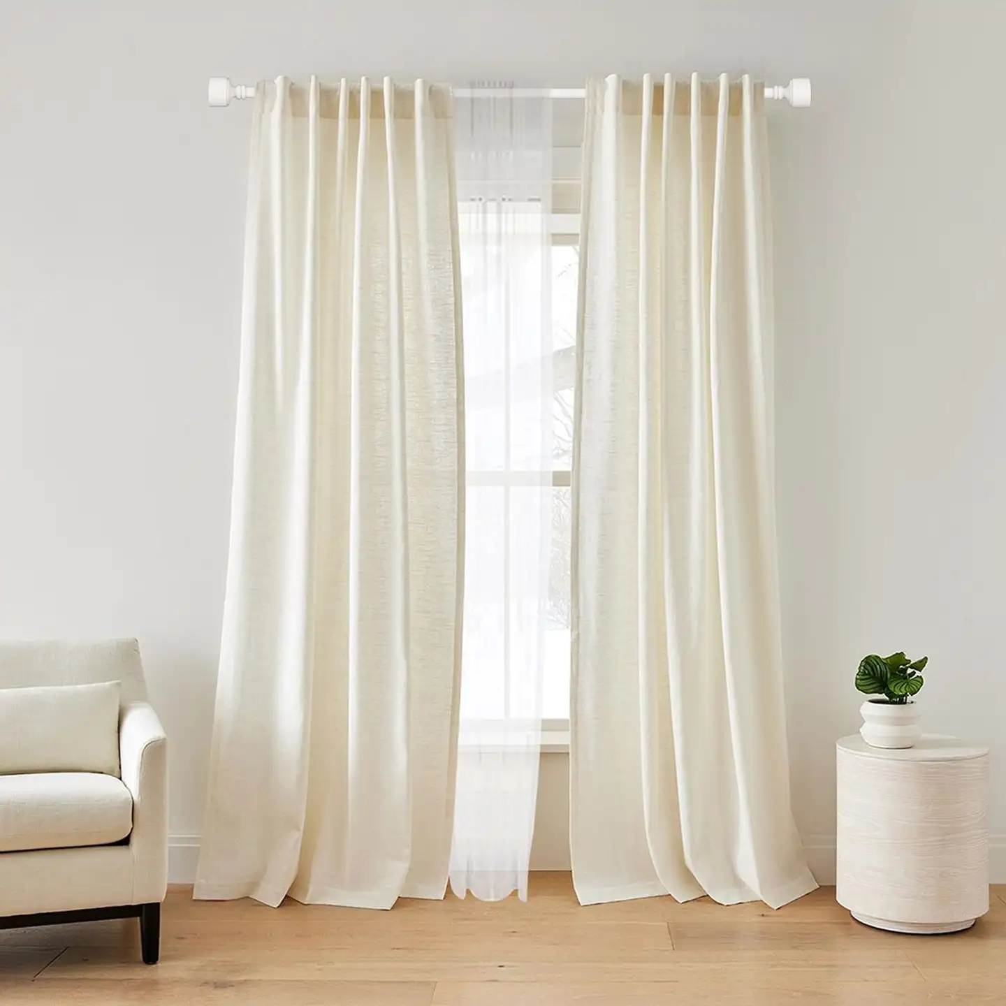 Ihanin verhotanko Matilda mattavalkoinen 160-310cm 25/28mm - 3