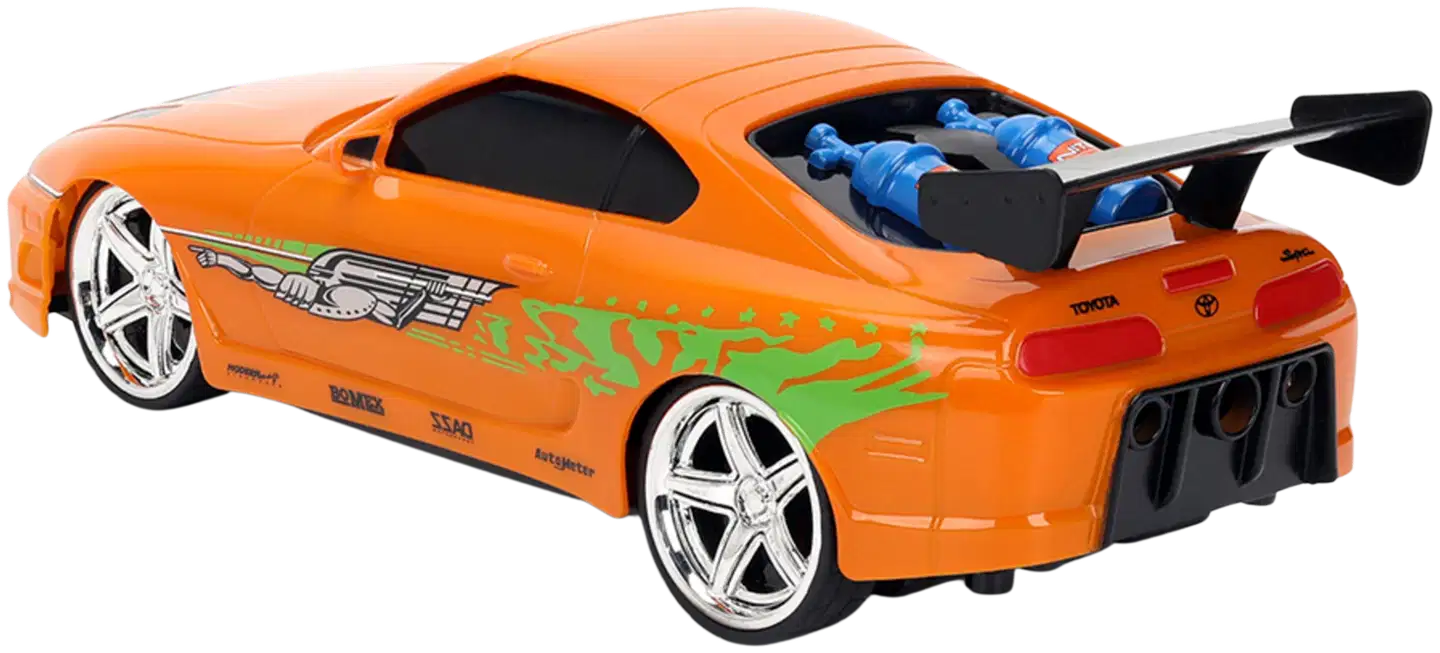 Jada - RC Fast & Furious Nitro Powered Vapor Brian's Toyota Supra Mk4, 1:24, radio-ohjattava, 2 kanavainen ohjain, taajuus 2,4 GHz - 5