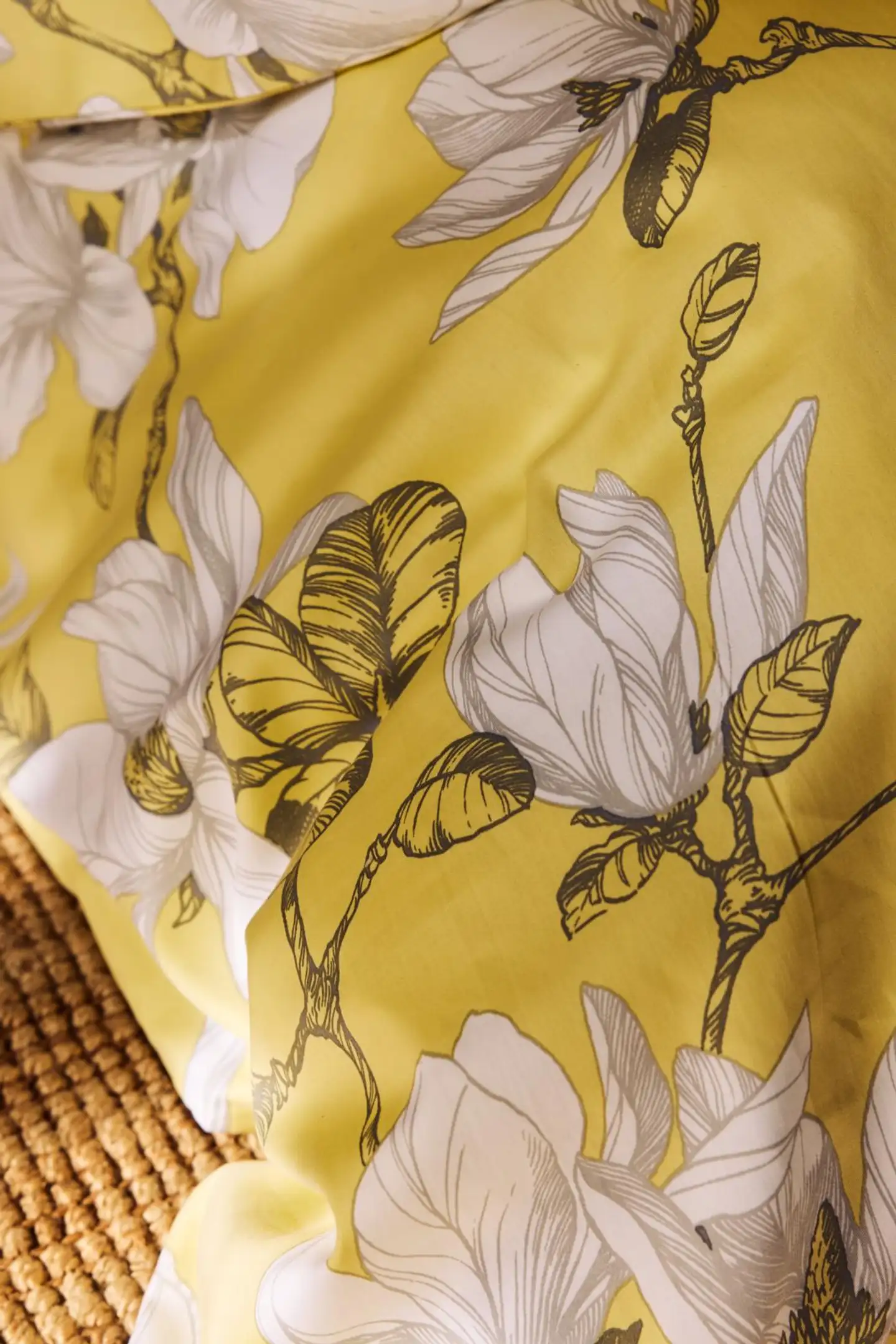 Finlayson satiini pussilakanasetti Magnolia 150X210+50X60 keltainen - 7