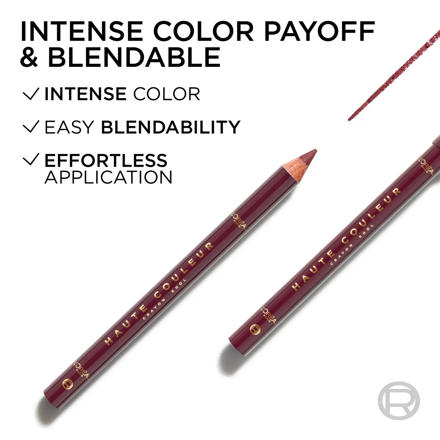 L'Oréal Paris Haute Couleur Silmänrajauskynä 130 Bleu Suede 1,2 g - Bordeaux Cashmere - 4