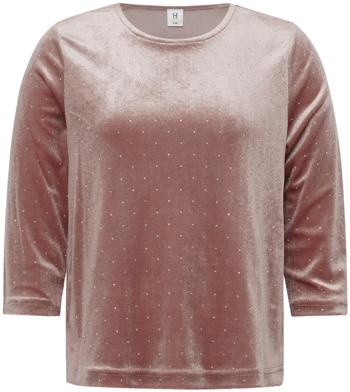 House lasten kimaltava velourtoppi - Pink 6 - 1