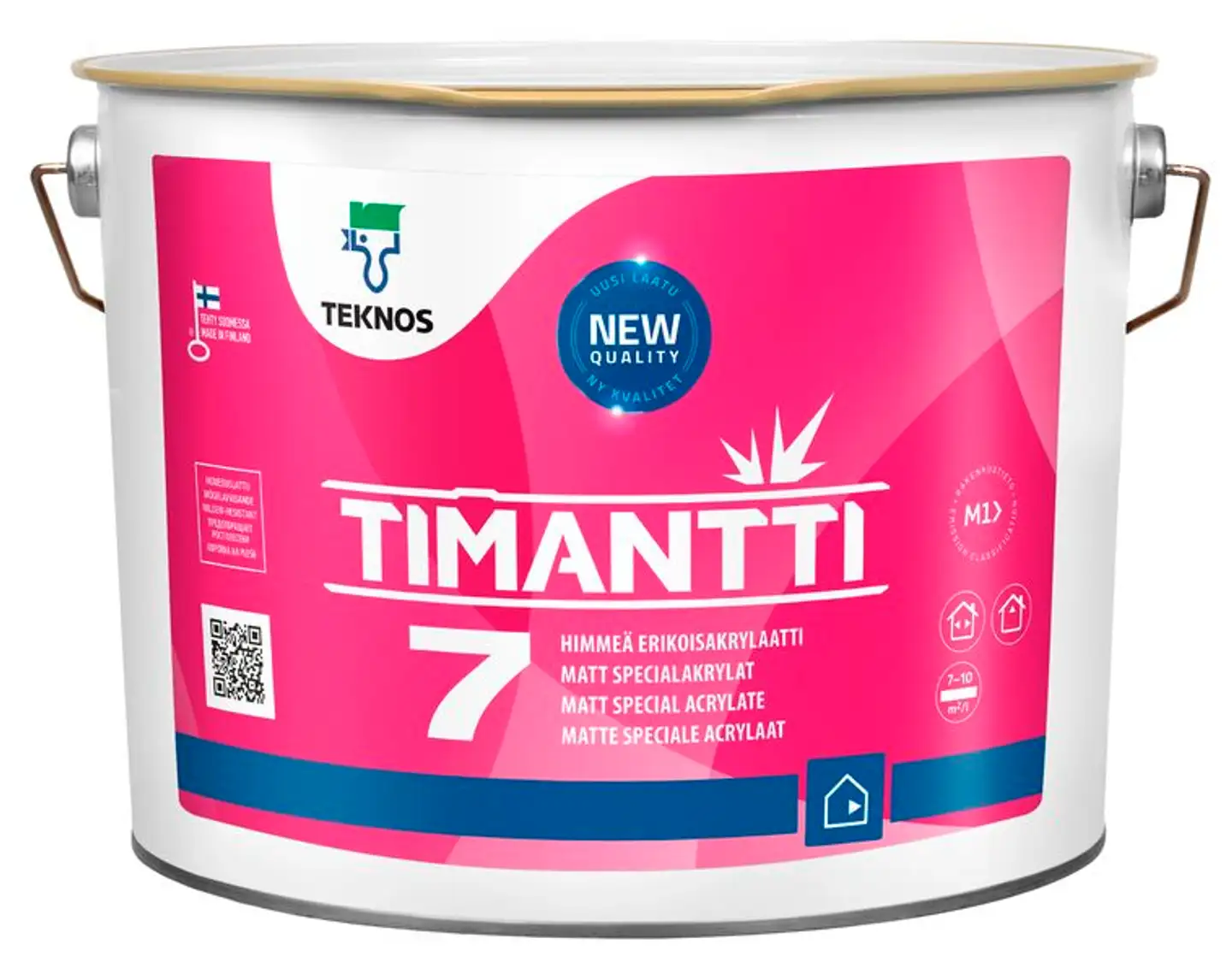 Teknos seinämaali Timantti 7 Base 1 9 l