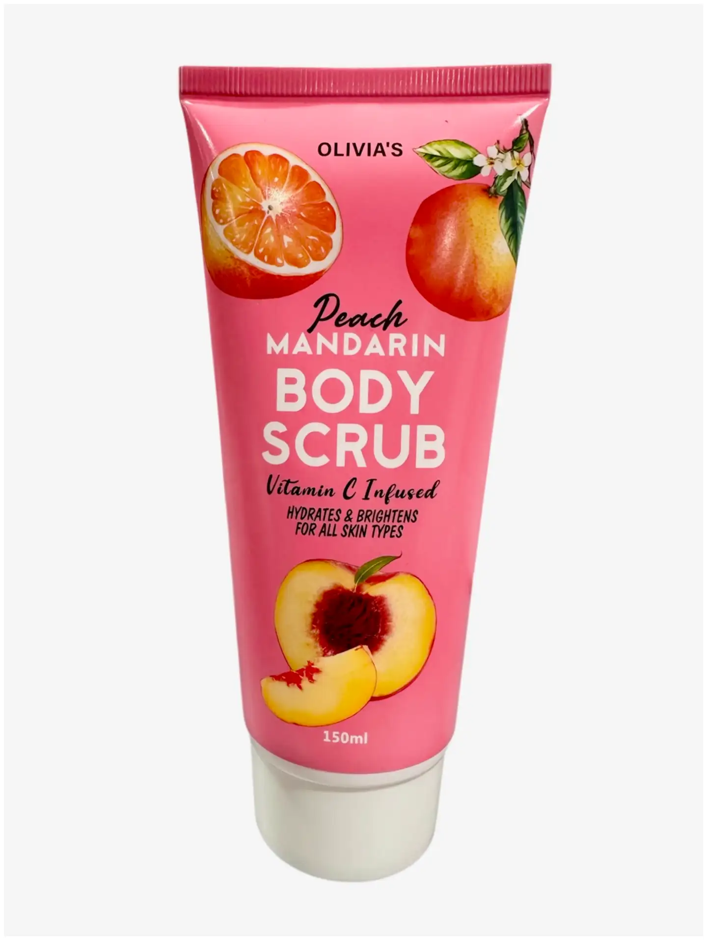 Olivia's vartalokuorinta vitamin C persikka & mandariini 150ml - 1