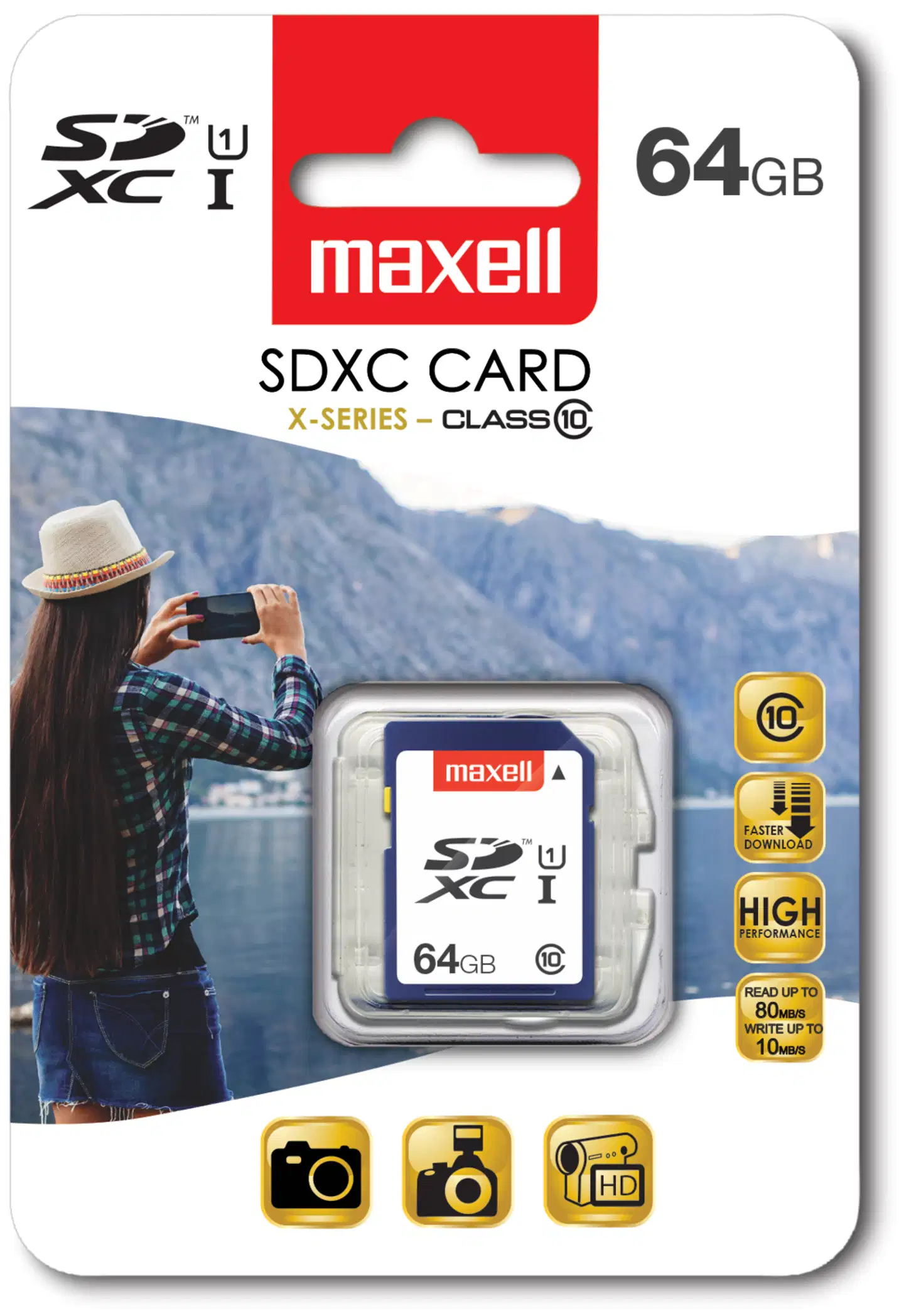 Maxell muistikortti SDXC 64GB CLASS 10 UHS-I U1