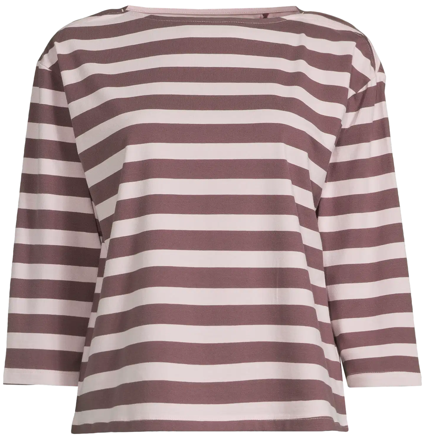 House naisten raidallinen trikoopusero venepääntiellä Rosy - Huckleberry&pink stripe - 2