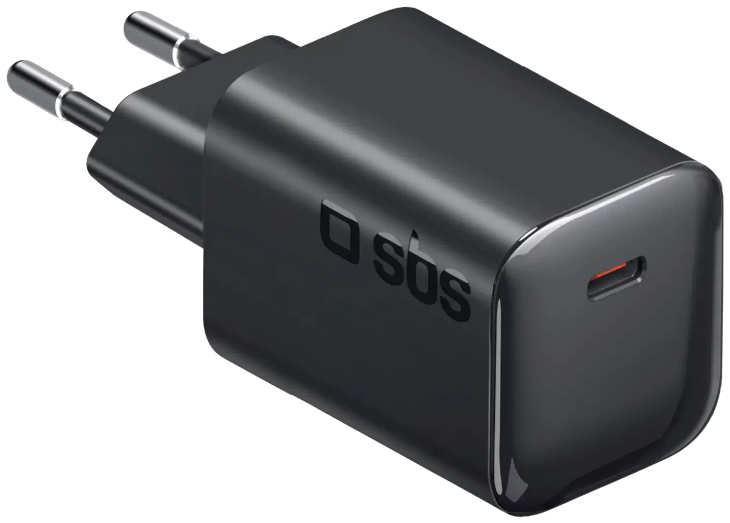 SBS GaN mini -seinälaturi 45W USB‑C, musta - 1