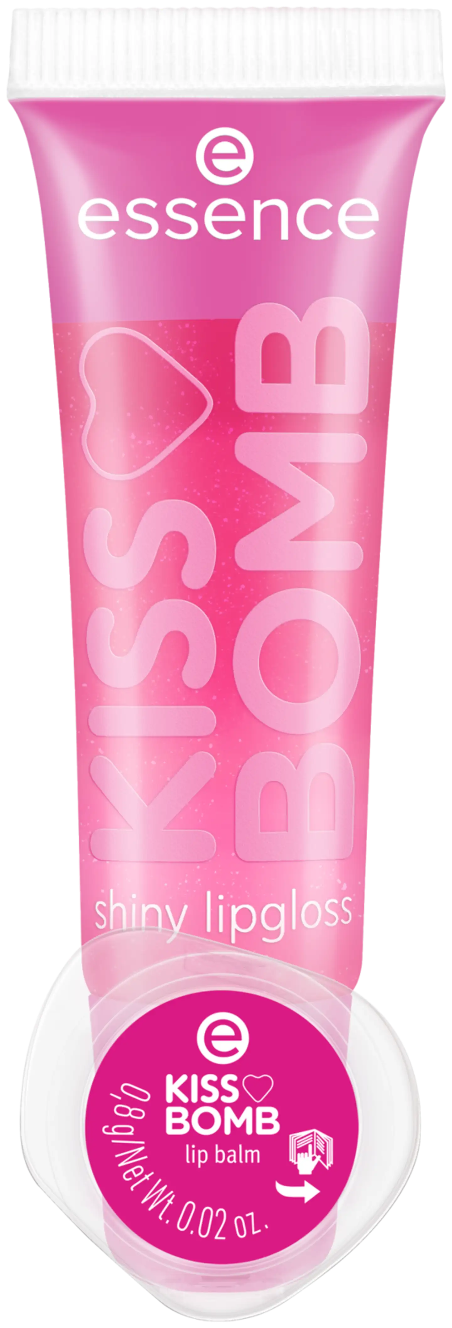 essence KISS BOMB shiny lipgloss & lip balm 01 Strawberry Sweetie 10.8 ml - 1
