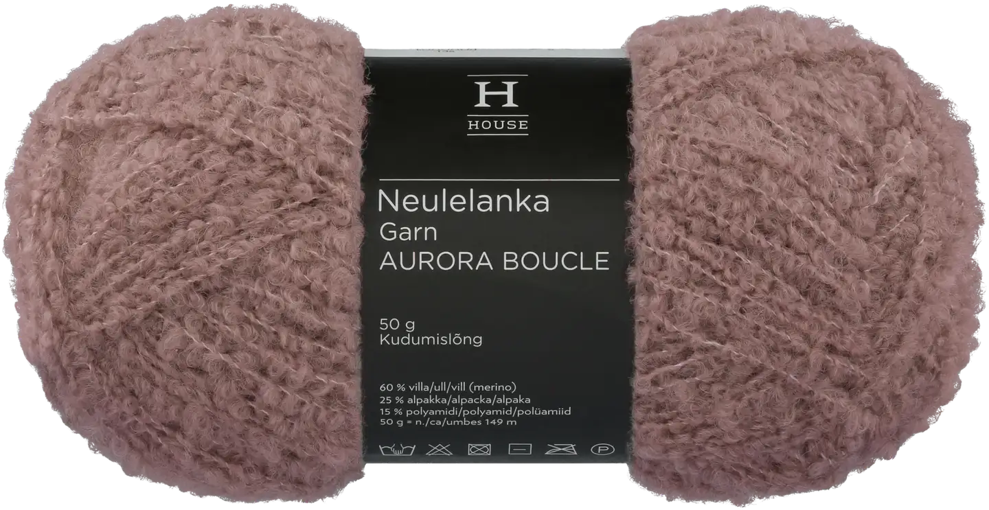 House lanka Aurora boucle 50 g drid rose