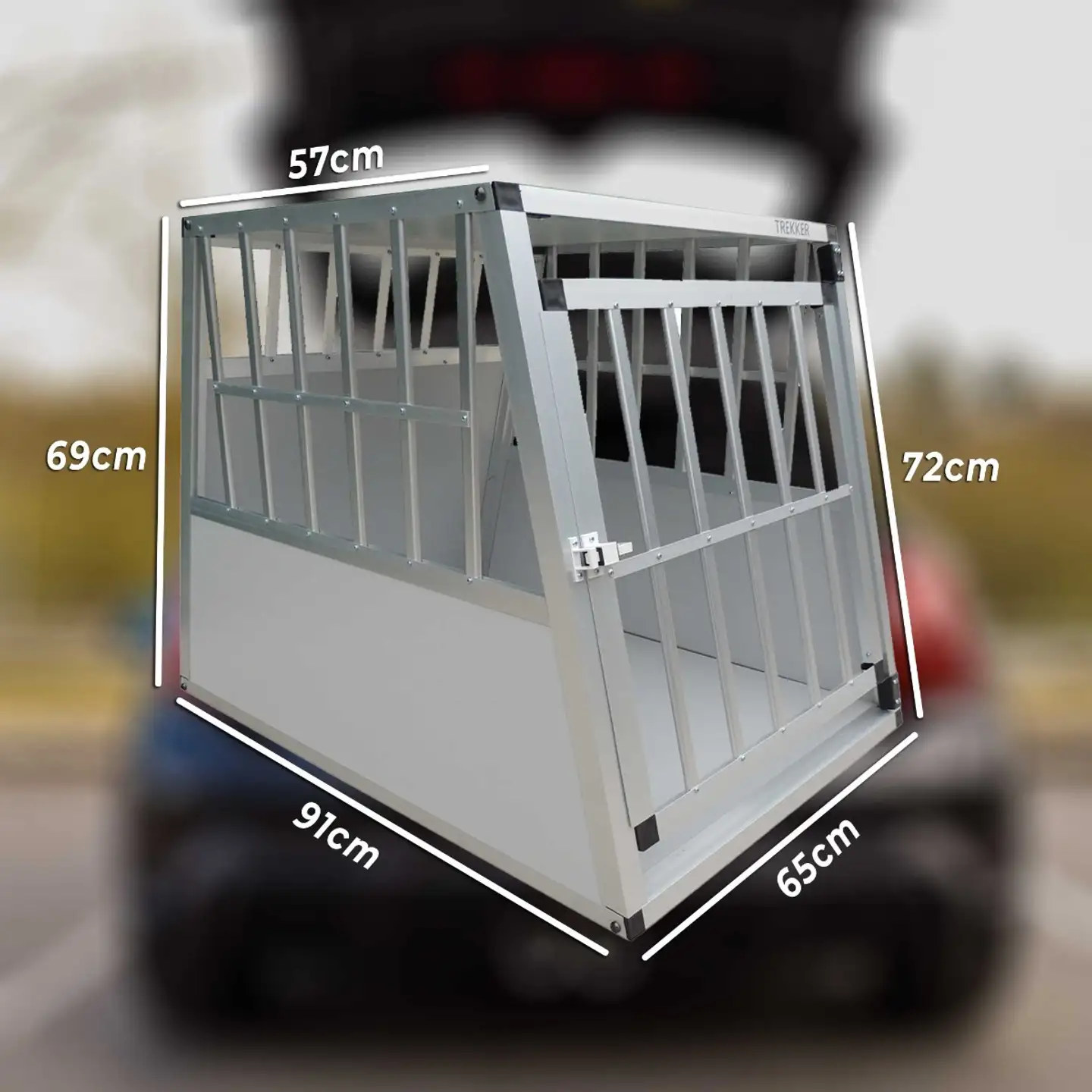 Trekker koiran kuljetushäkki M 65x90x69,5 cm alumiini - 10