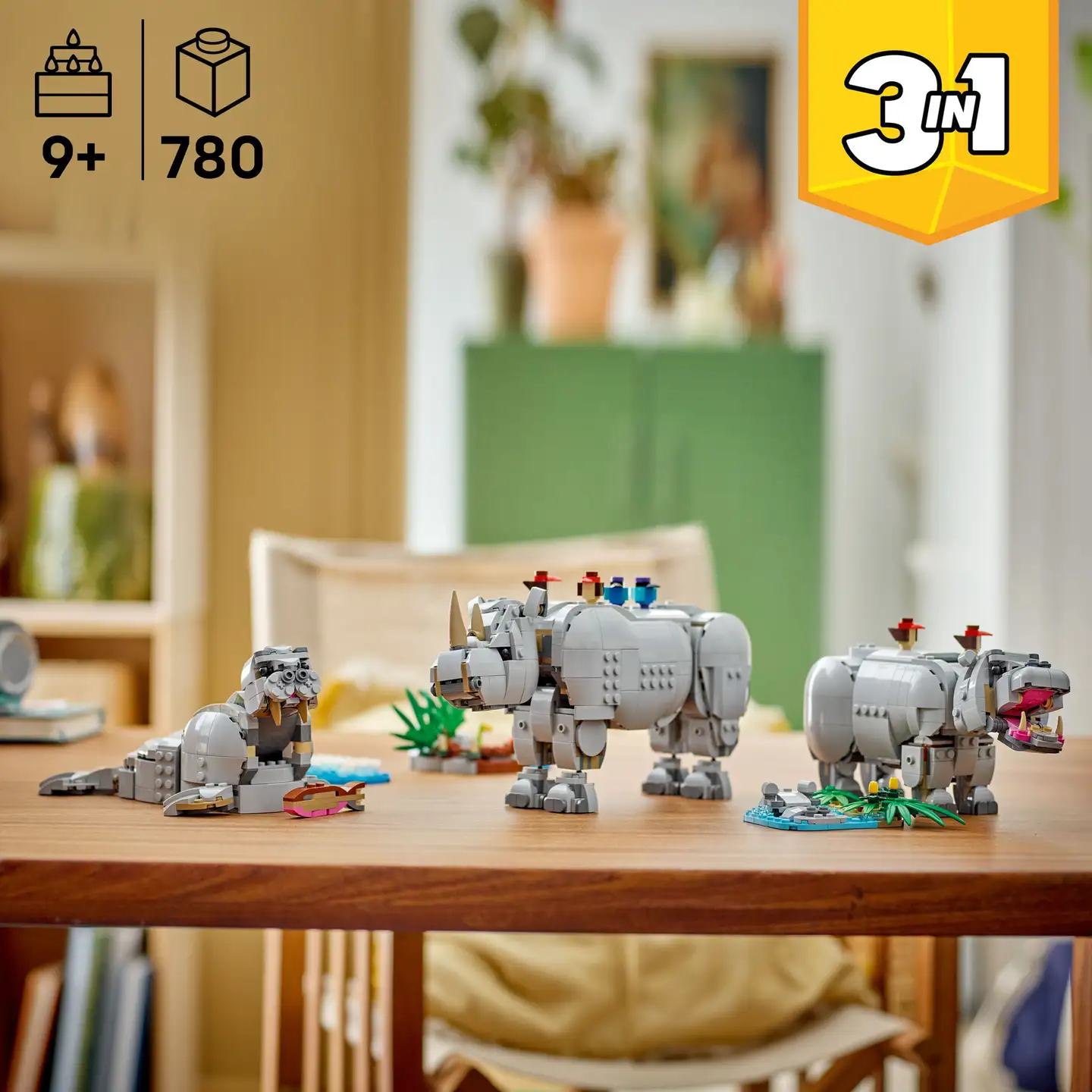 LEGO® Creator 31171 Villieläimet: Mahtava sarvikuono ja linnut - 11
