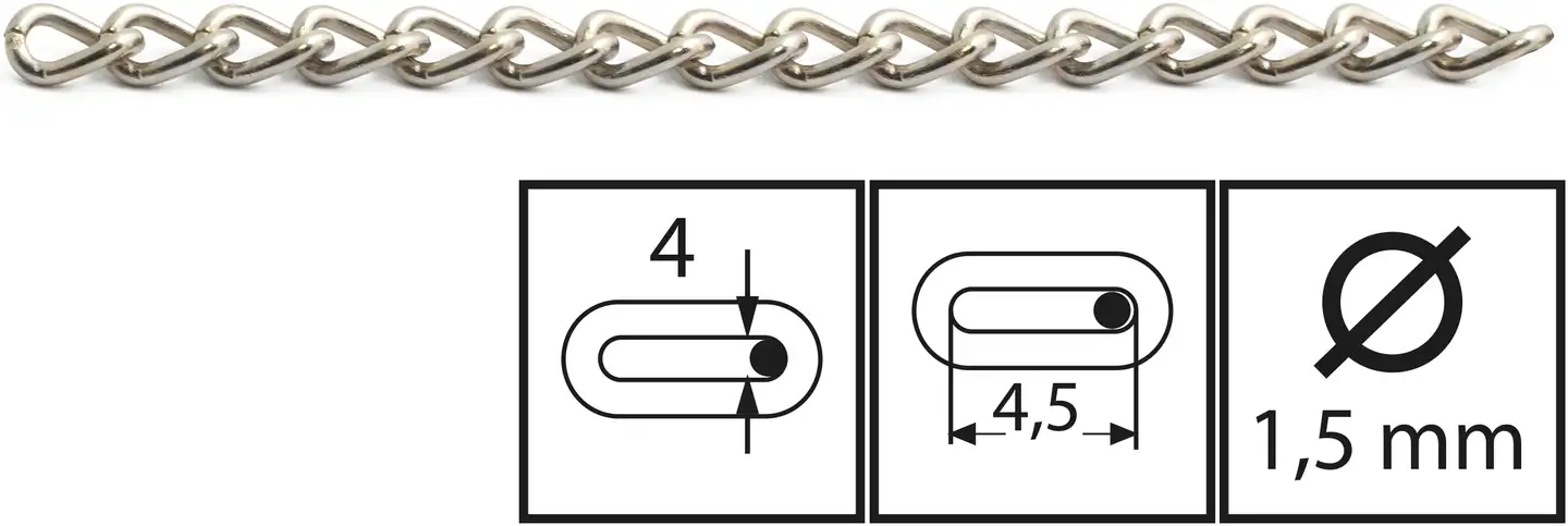 Habo koristeketju g180 niklattu 2m - 1