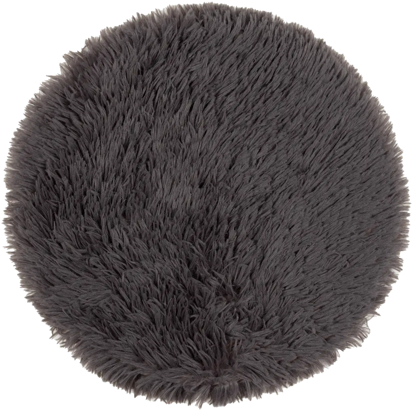 House pyöreä istuintyyny Furry 38 cm tummanharmaa