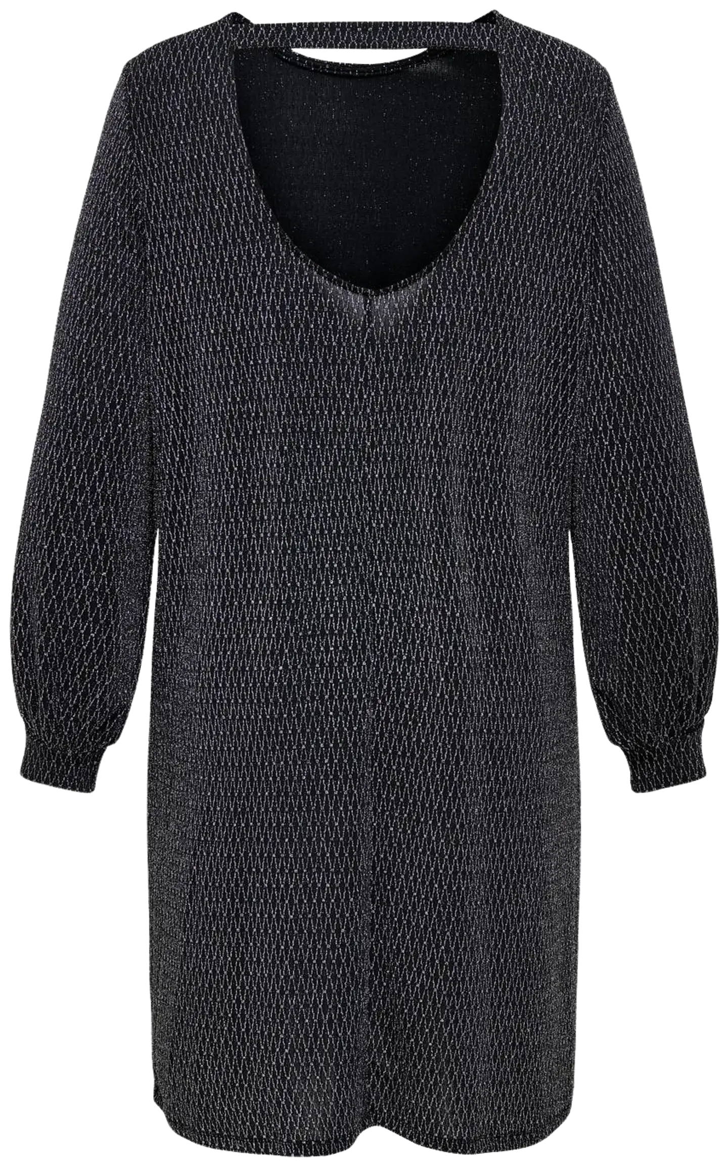 ONLY CARMAKOMA naisten hopeakimalteinen glittermekko Carcarol - BLACK - 2