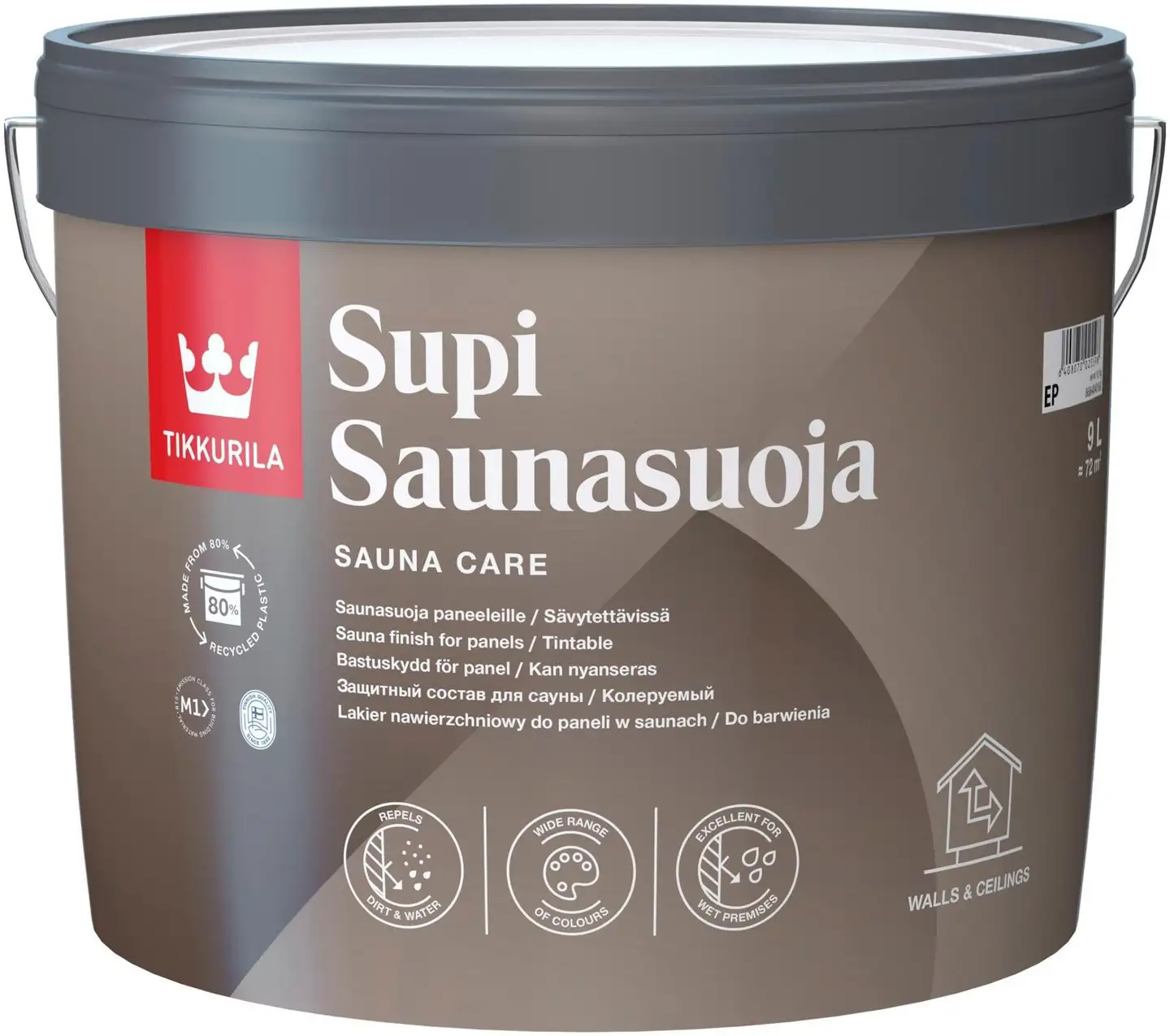 Tikkurila saunasuoja Supi 9 l EP sävytettävissä puolihimmeä