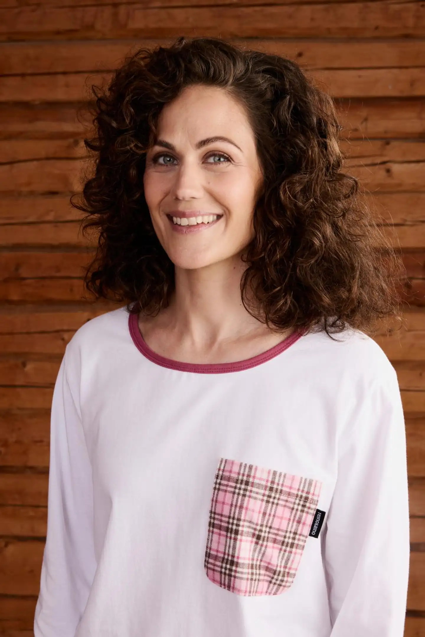 Reino&Aino naisten flanellipyjama Aino - pink check - 6