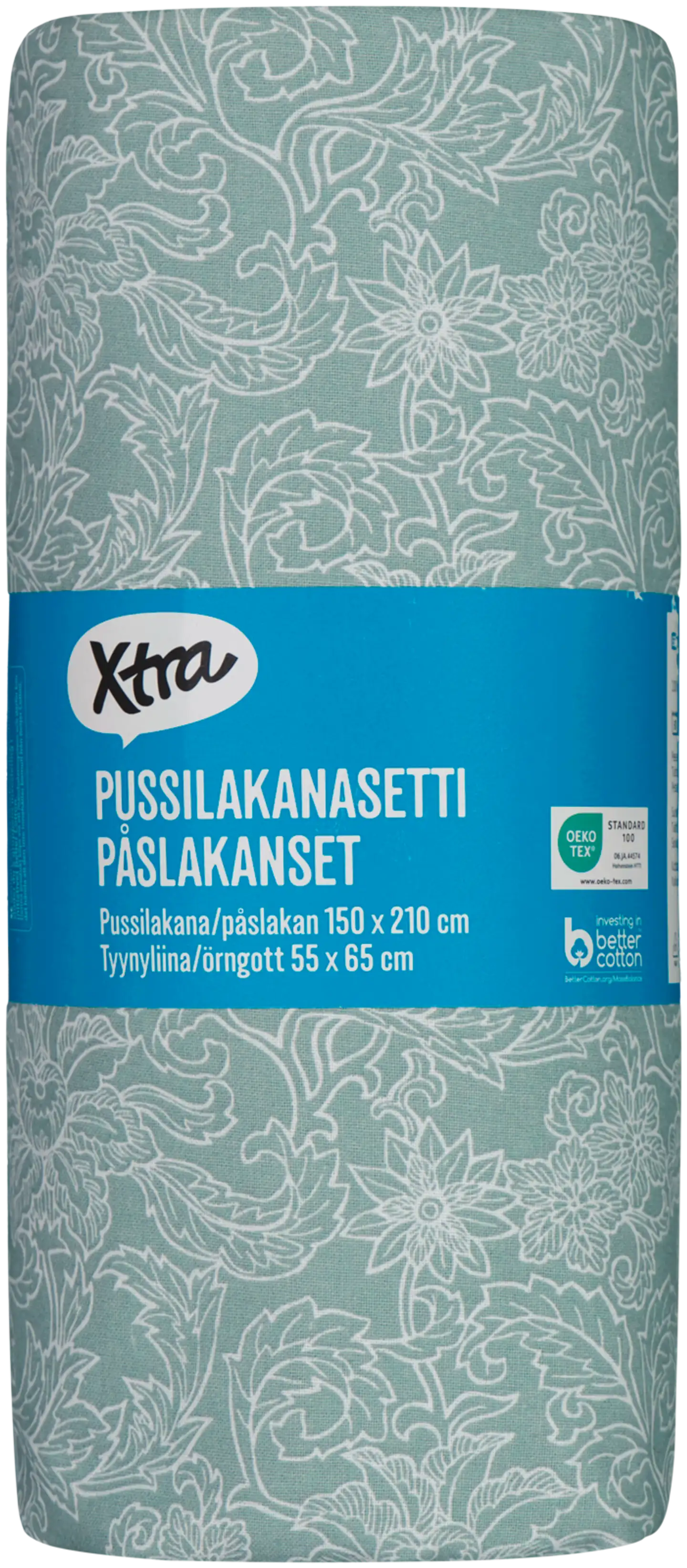 Xtra pussilakanasetti Avanti 150x210 cm, vihreä - 2