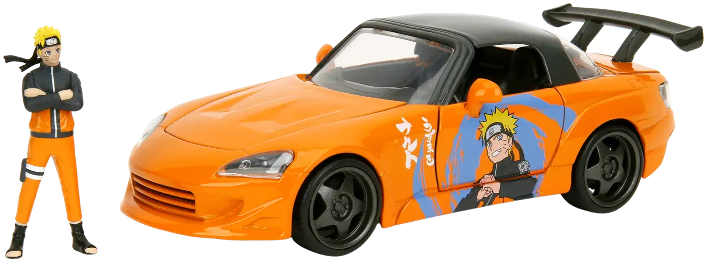 Jada Naruto Shippuden: Naruto ja 2001 Honda S2000, 20 cm, 1:24, die-cast - 2
