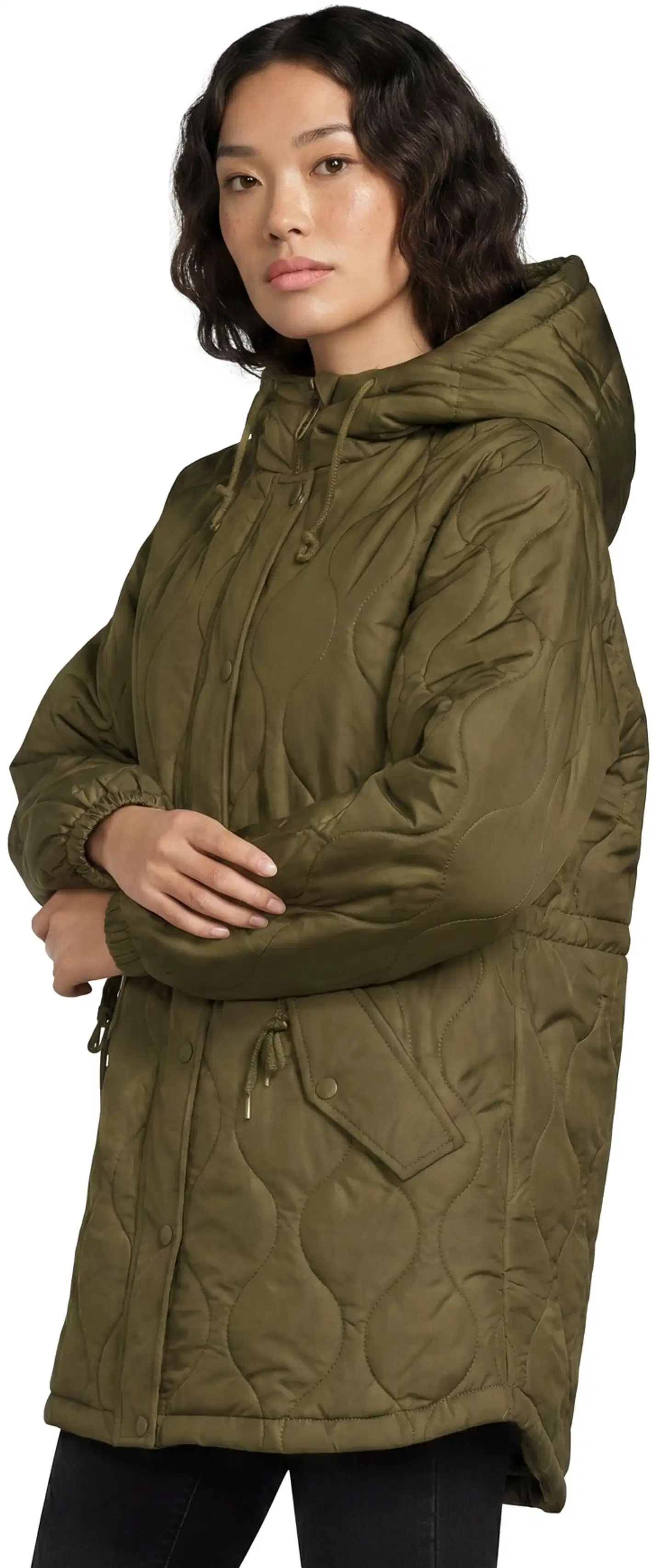 House naisten vanuparkatakki 225H352663 - Dark olive - 3