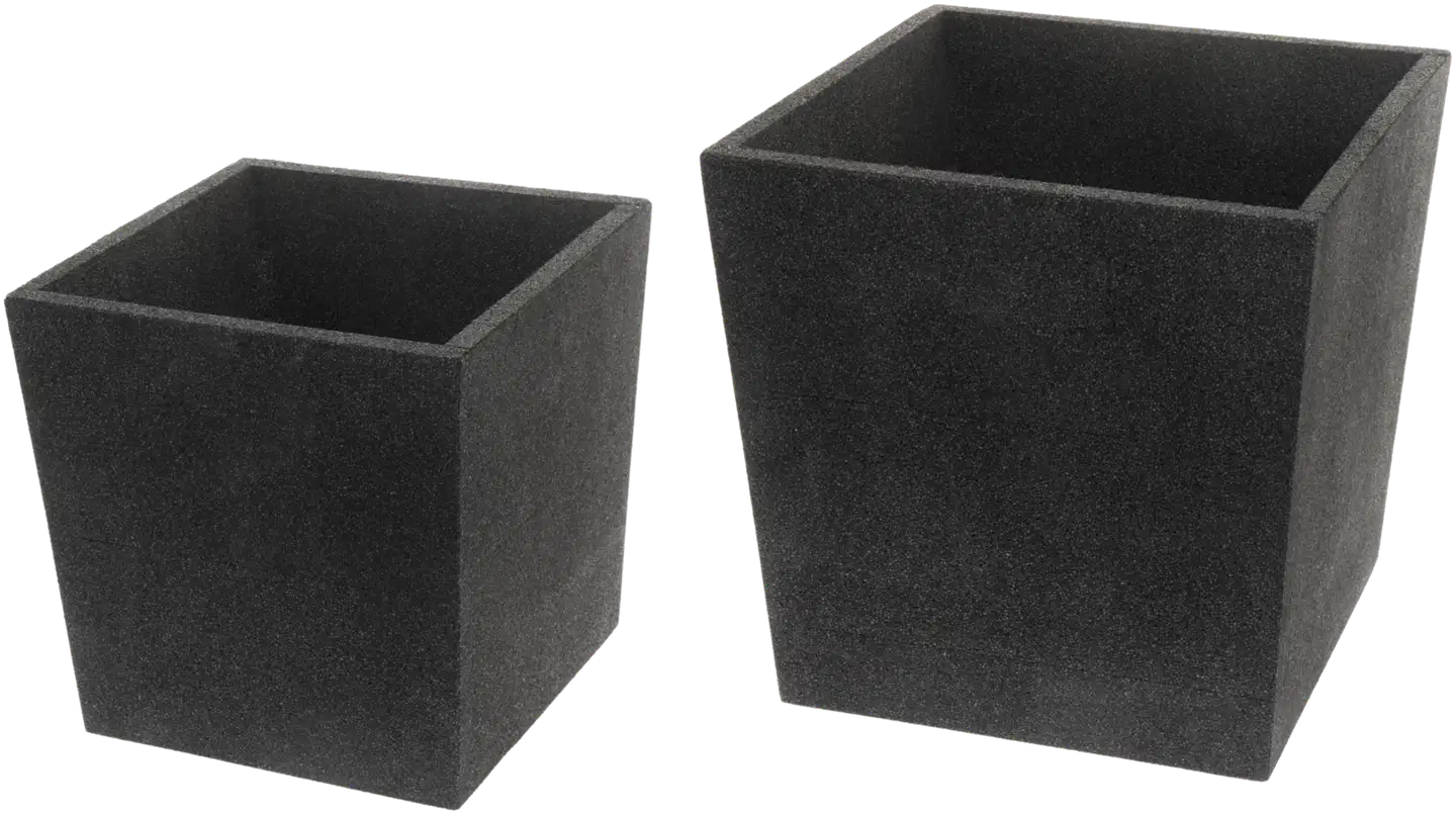 4Living Termoruukku Cubic musta 2 kpl setti - 1