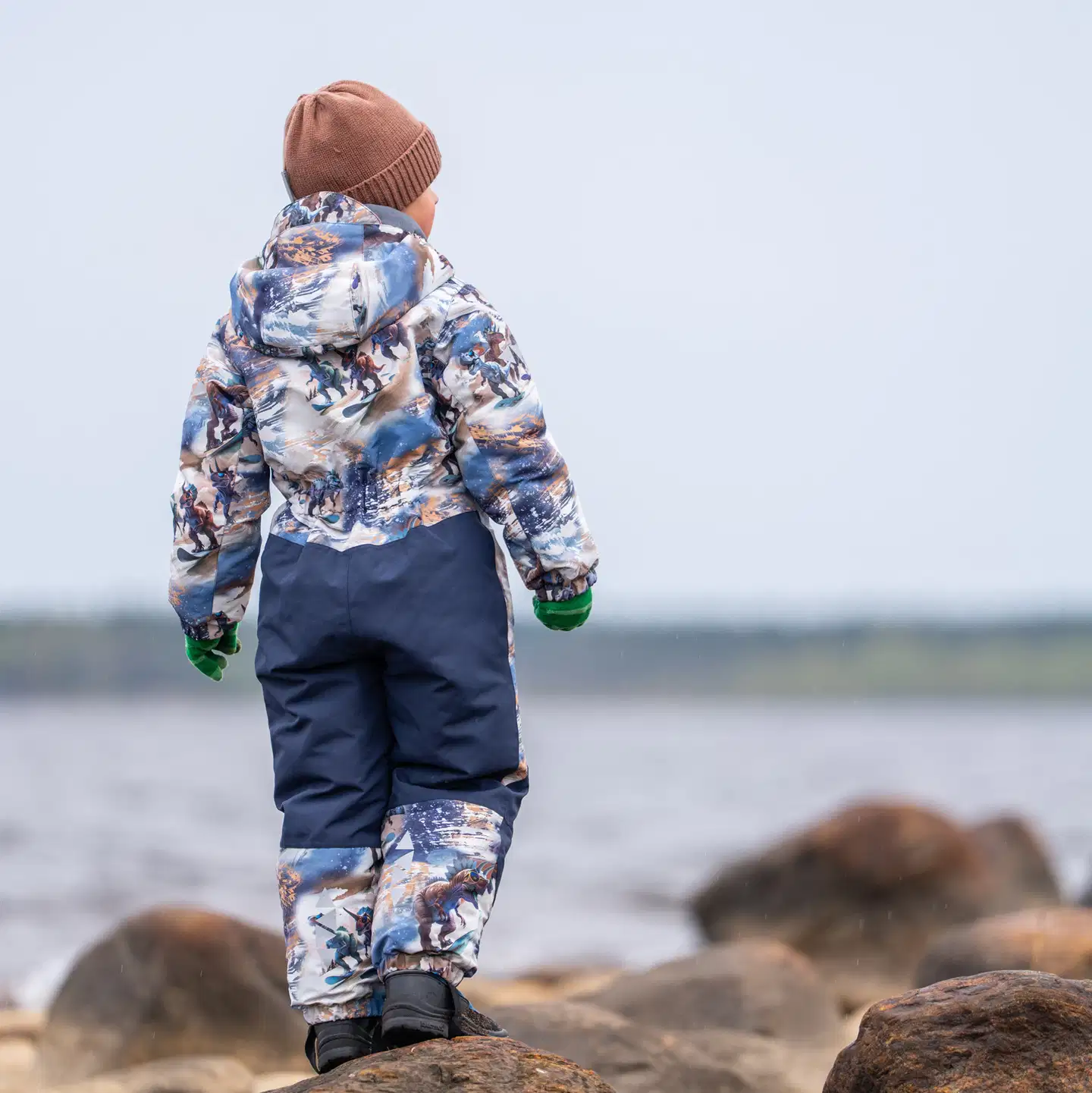 HC Outwear lasten vedenpitävä toppahaalari Kola - Navy - 3