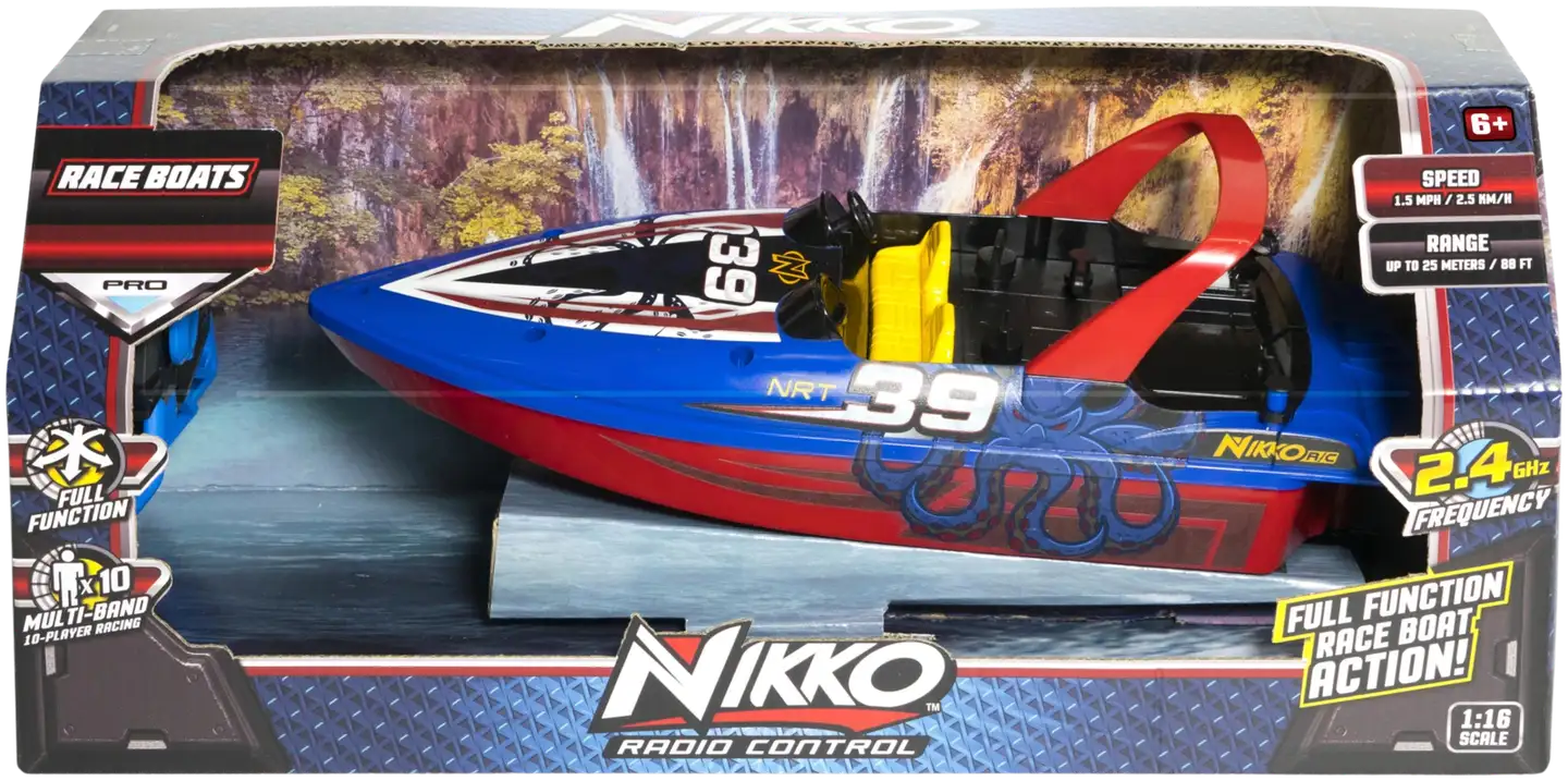 Nikko RC-vene Race Boats - Octo-Blue #39 30cm - 2