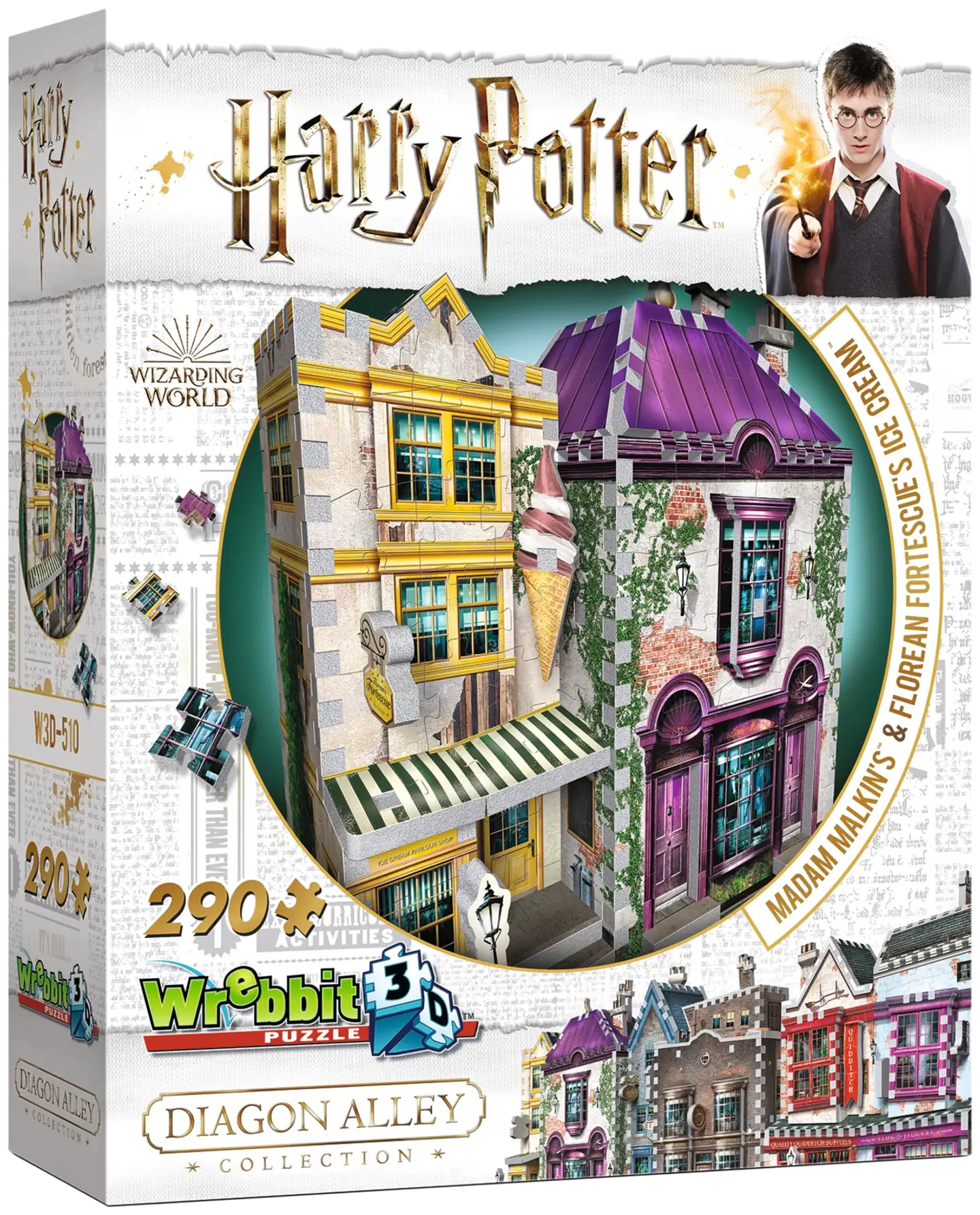 Wrebbit Harry Potter Madam Malkin's & Florean Fortescue 3D-palapeli - 1