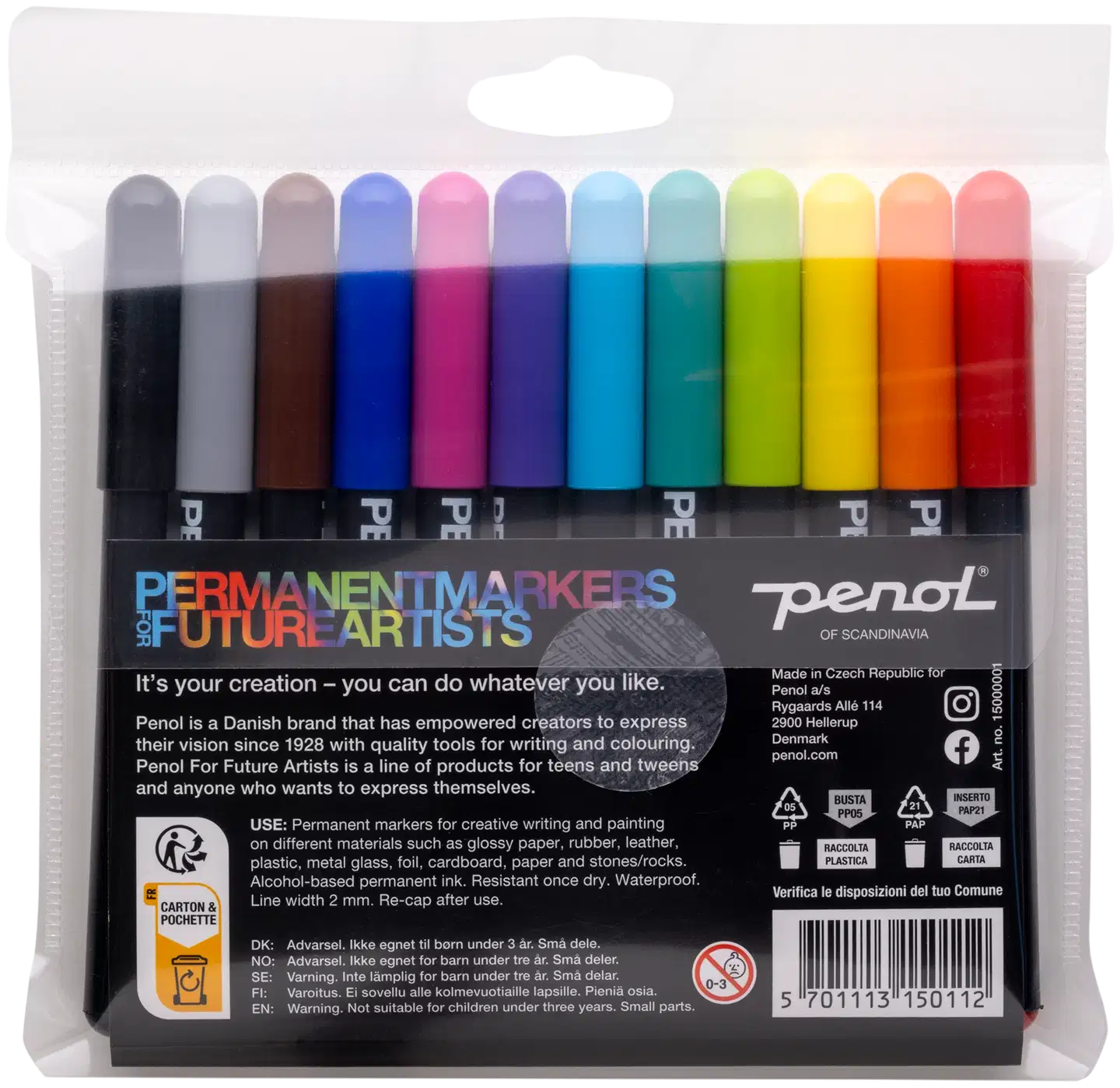 Penol permanenttitussit For Future Artists 12 kpl - 2