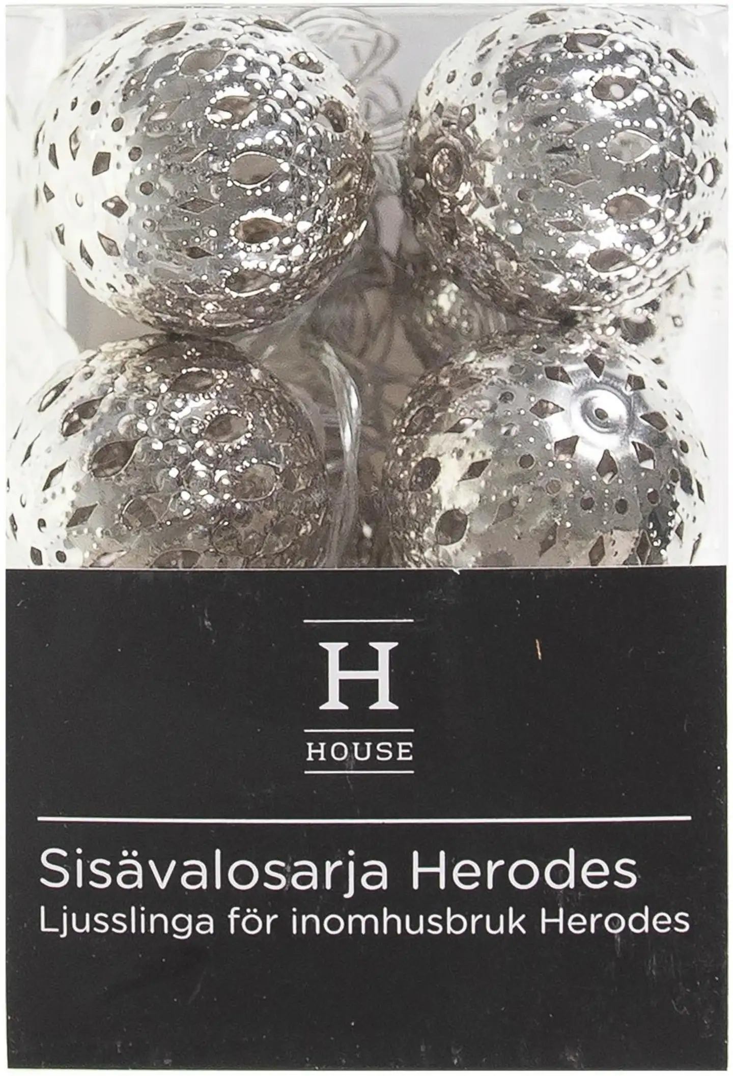 House sisävalosarja Herodes hopeanvärinen