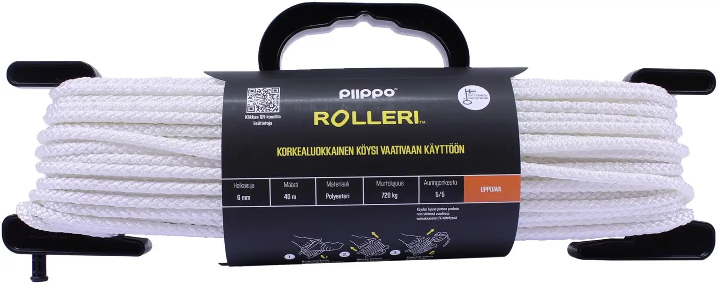 Piippo Rolleri vaativaan käyttöön 6mm x 40m - 1