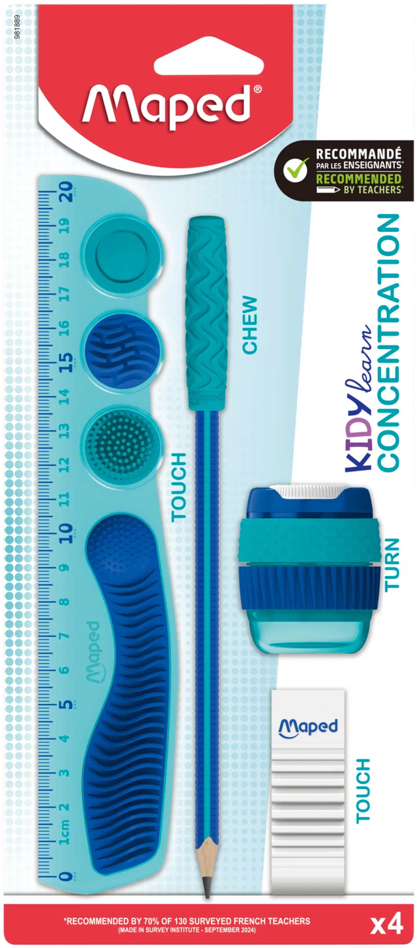 Maped koulusarja KidyLearn Concentration  4 osaa
