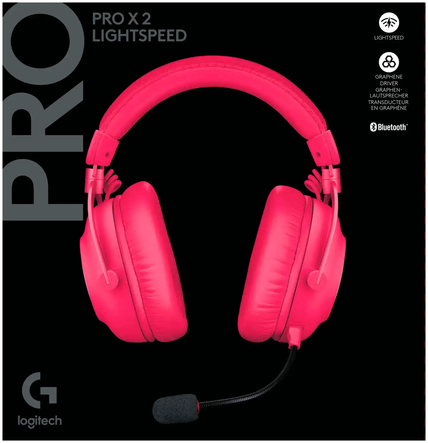 LOGITECH PRO X 2 langattomat kuulokkeet MAGENTA - 1