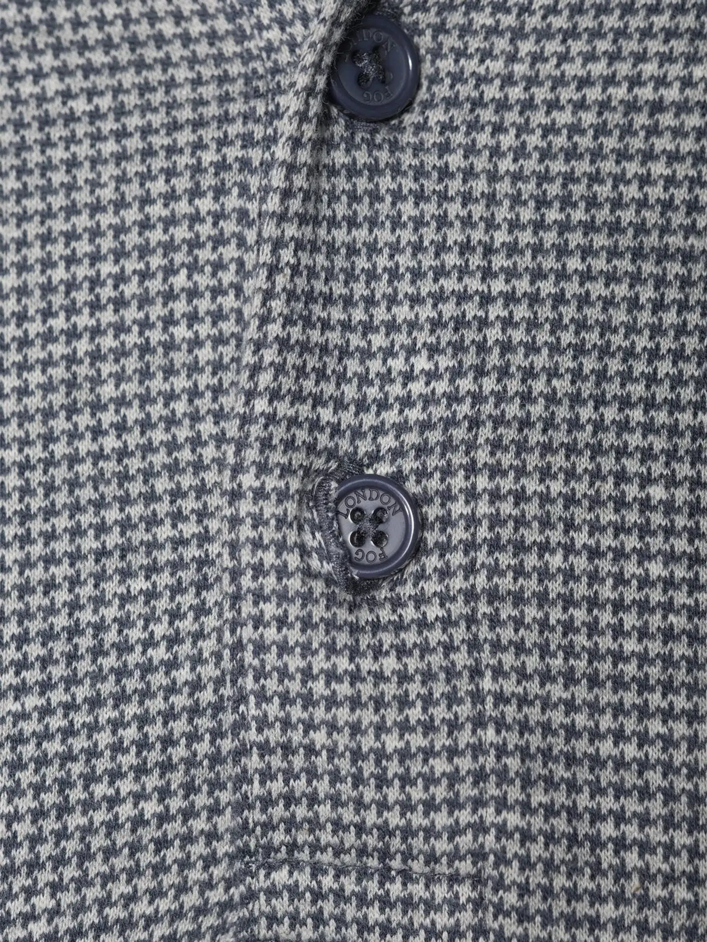 London Fog miesten pitkähihainen jacquard jersey -pikeepaita 194L292607 - Navy Blazer - 5