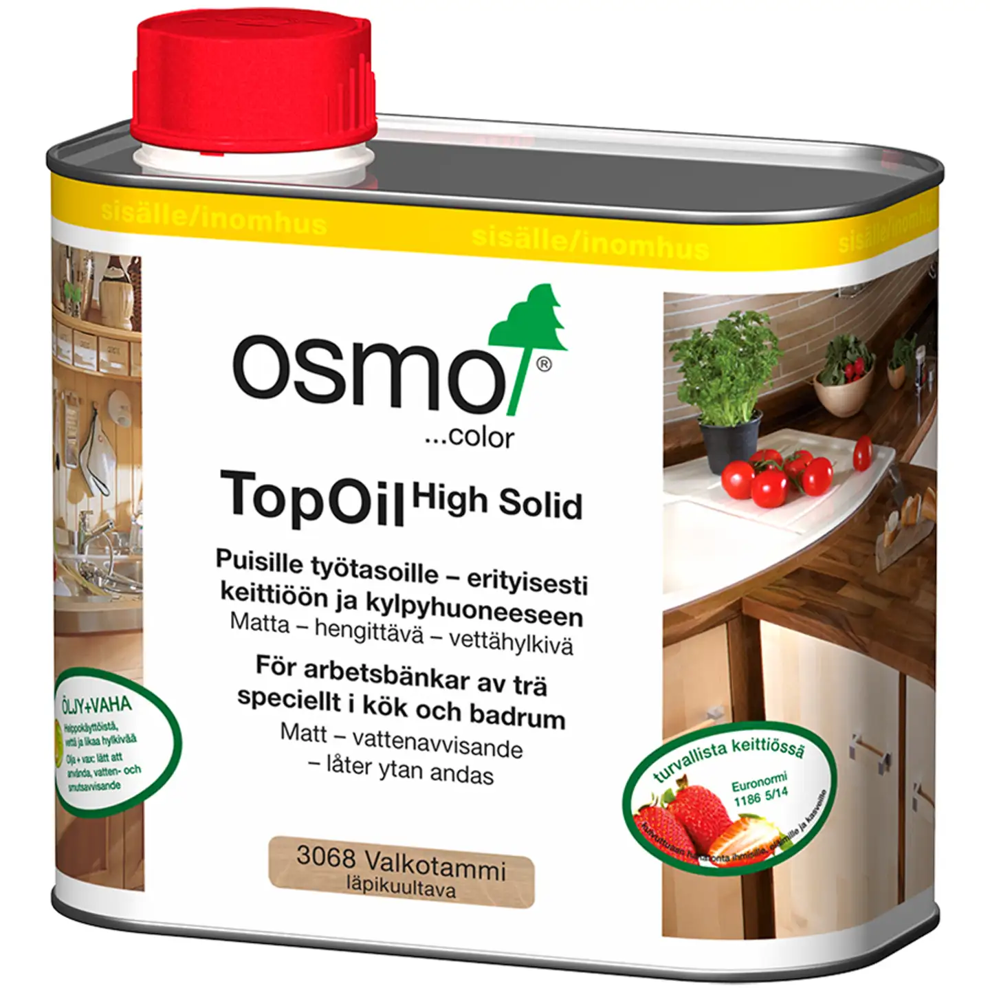 Osmo Color työtasoöljy TopOil 500 ml 3068 valkotammi