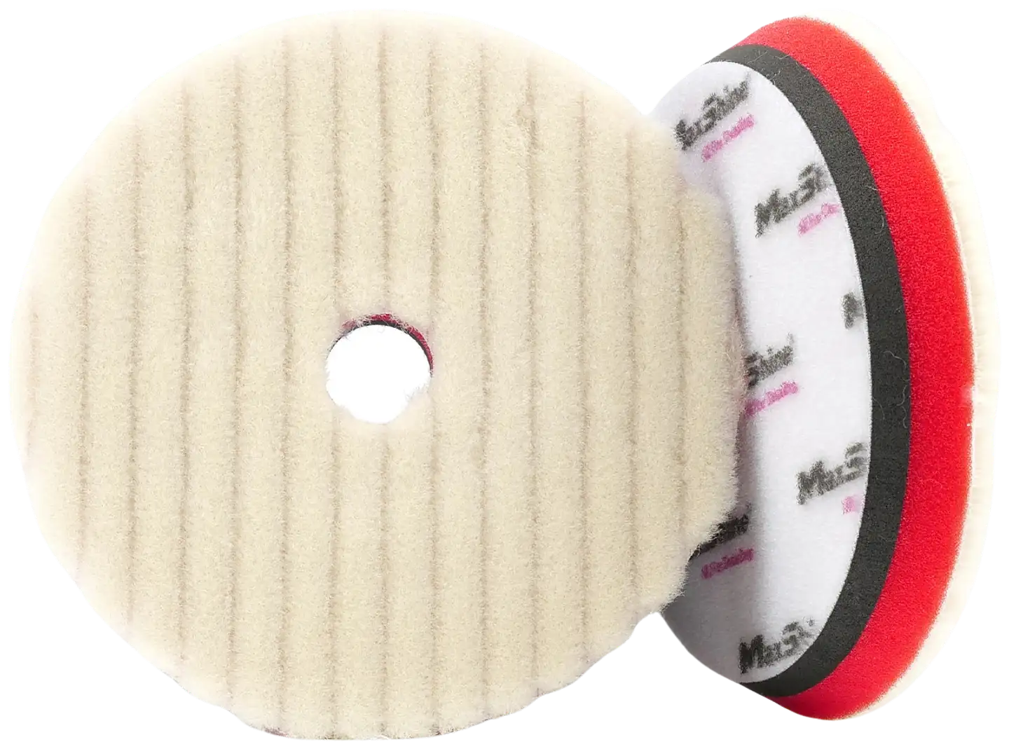 Maxshine 2061080R Premium-villakiillotuslaikka 3" – valkoinen/violetti, 2400GSM lampaanvillaa, vaahtotausta, poistaa tehokkaasti naarmut, pyörteet ja hapettumat, viimeistelee kiiltäväksi - 1