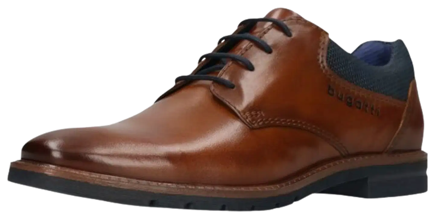 Bugatti miesten nahkainen pukukenkä Mero Cognac - COGNAC