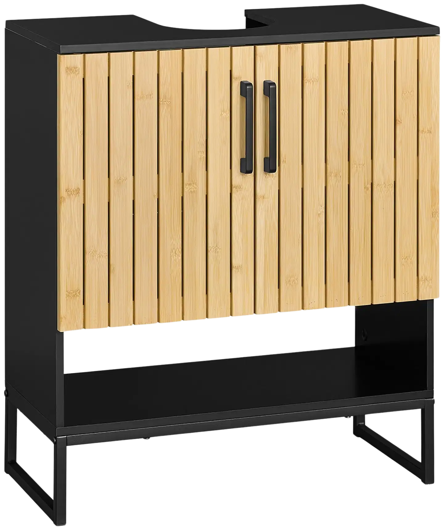 SoBuy allaskaappi bamboo ja musta BZR202-SCH - 1