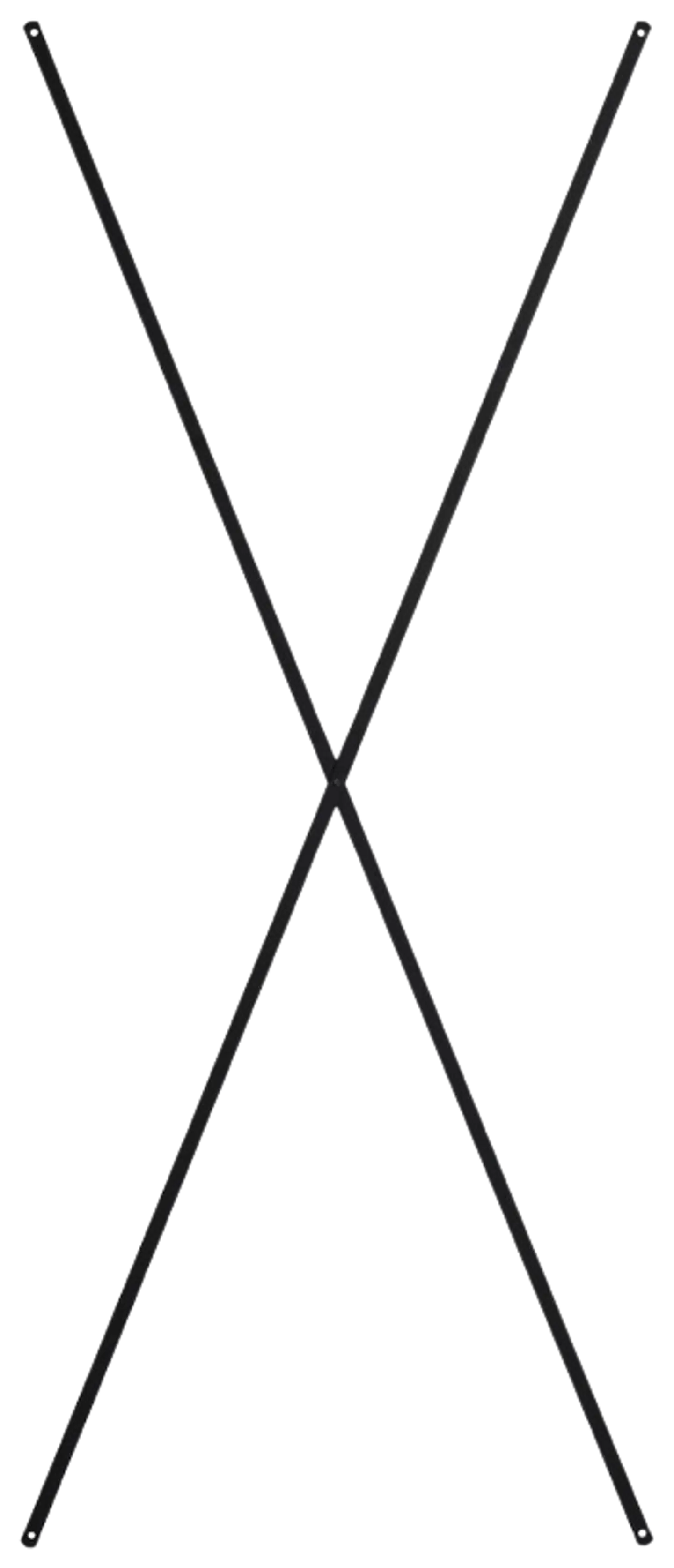 Lundia hyllyn tukiristikko 143cm, valkoinen - MUSTA