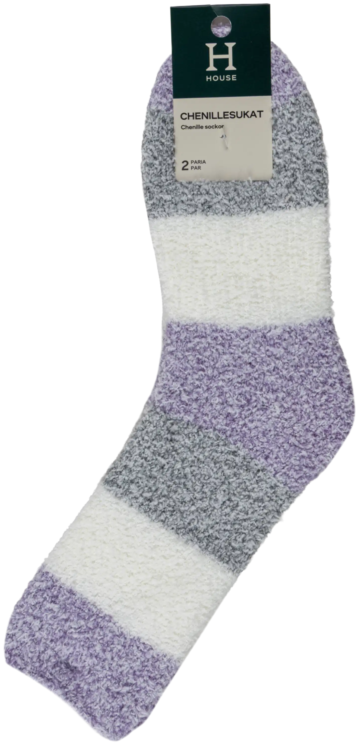 House naisten chenillesukat 214H322603 2-pack - 2